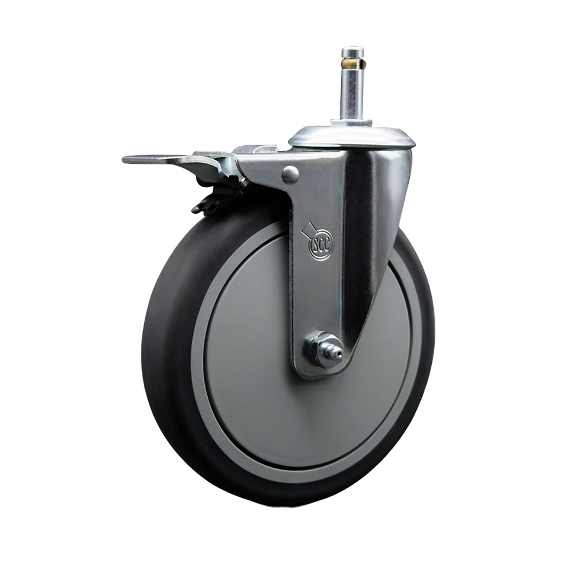 Service Caster, 6Inch x 1 1/4Inch Stem Caster, Wheel Diameter 6 in, Caster Type Swivel, Package (qty.) 1, Model SCC-GRTTL20S614-TPRB-716138