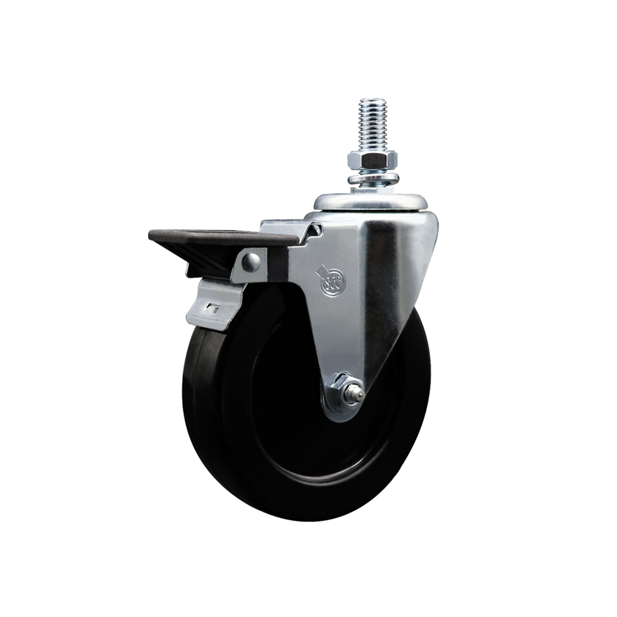 Service Caster, 5Inch x 1 1/4Inch Stem Caster, Wheel Diameter 5 in, Caster Type Swivel, Package (qty.) 1, Model SCC-TS20S514-HRS-PLB-121315