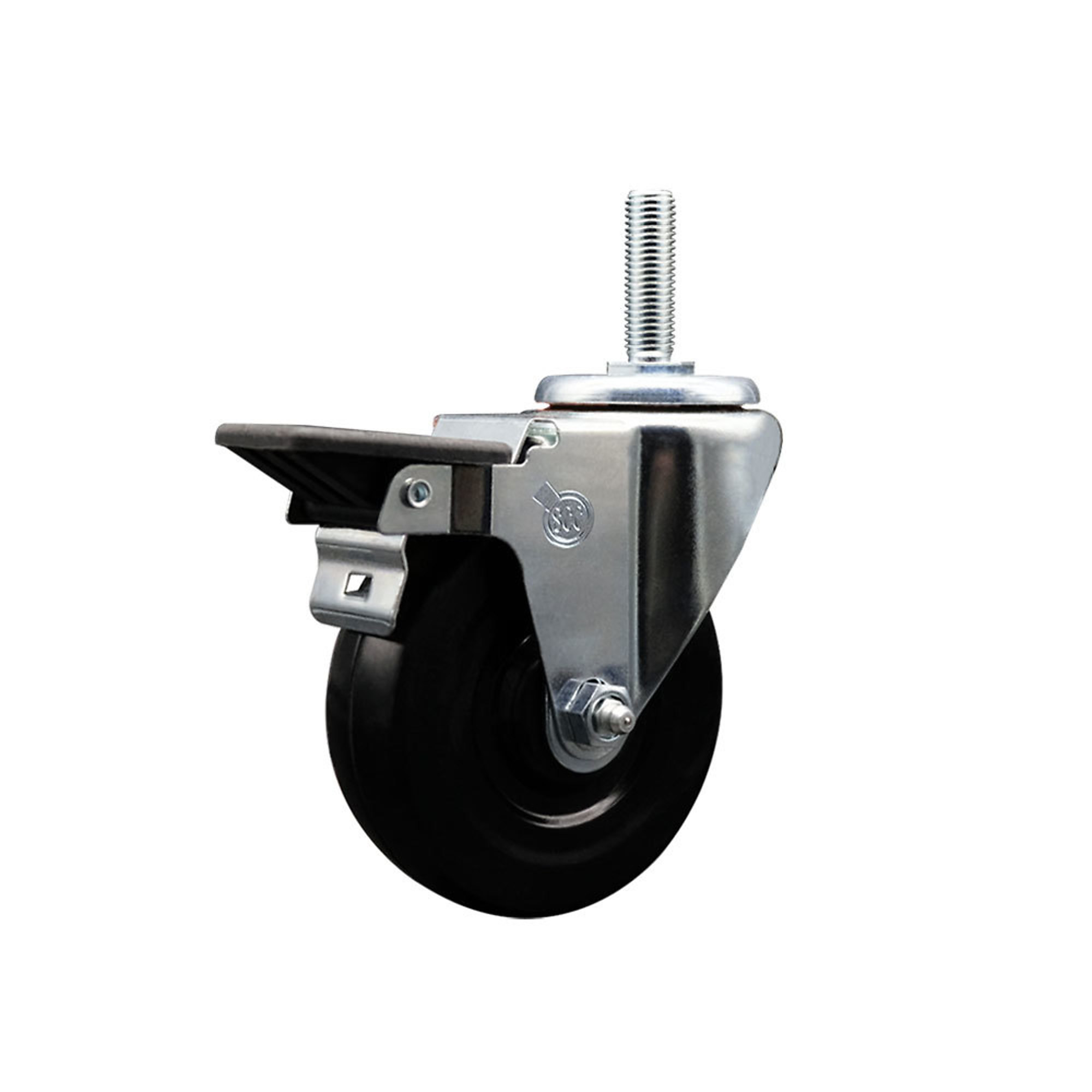 Service Caster, 4Inch x 1 1/4Inch Stem Caster, Wheel Diameter 4 in, Caster Type Swivel, Package (qty.) 1, Model SCC-TS20S414-HRS-PLB-34212