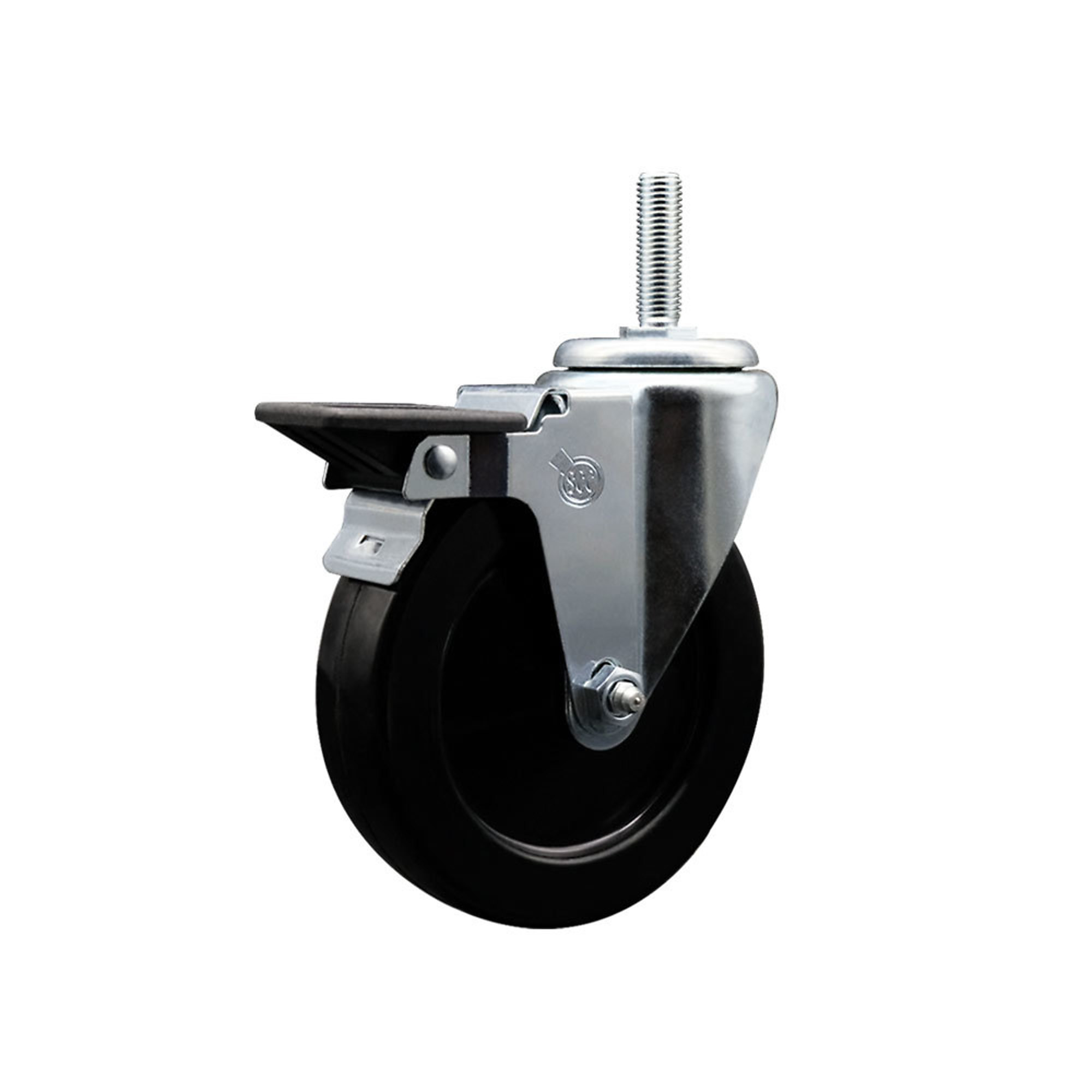 Service Caster, 5Inch x 1 1/4Inch Stem Caster, Wheel Diameter 5 in, Caster Type Swivel, Package (qty.) 1, Model SCC-TS20S514-HRS-PLB-34212