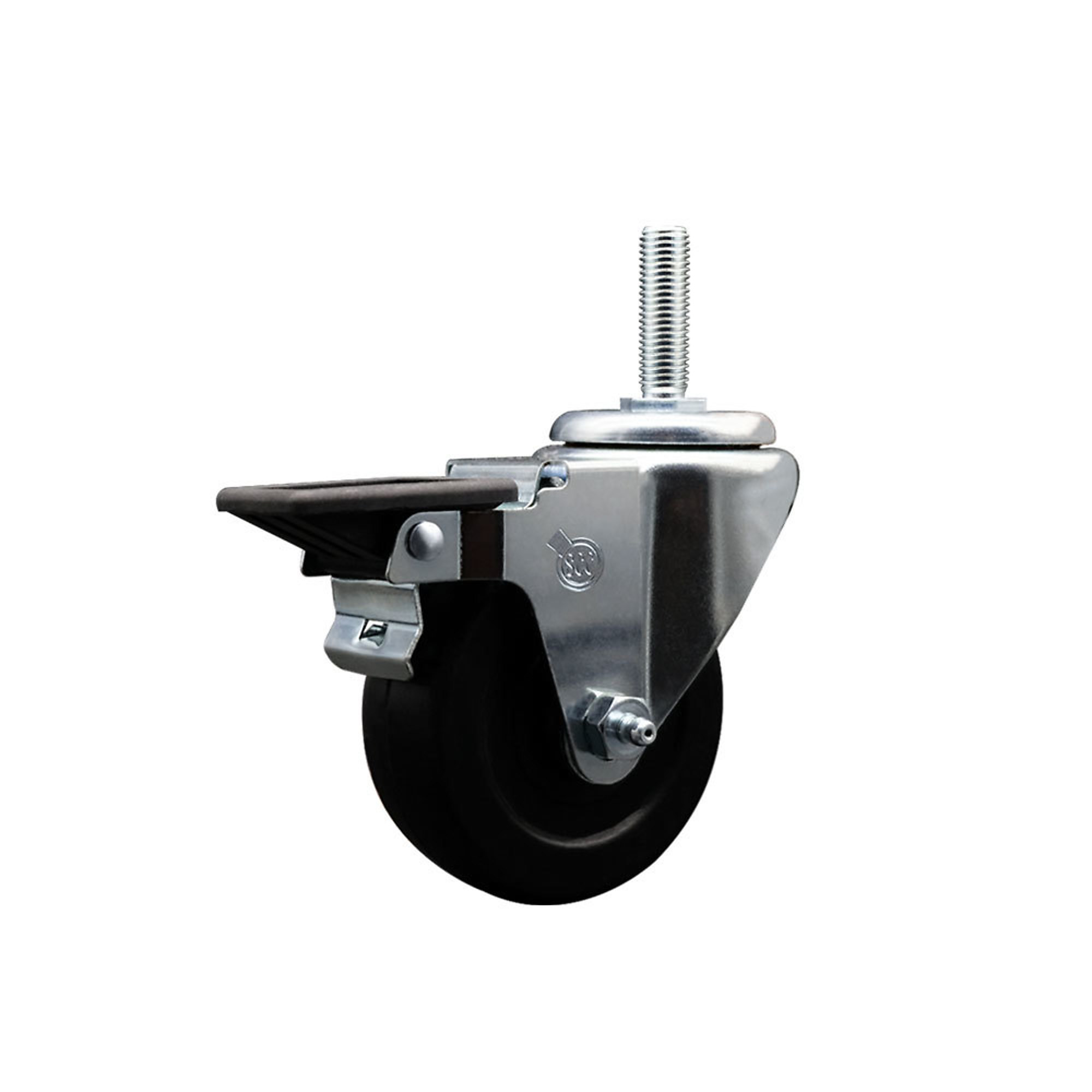 Service Caster, 3 1/2Inch x 1 1/4Inch Stem Caster, Wheel Diameter 3.5 in, Caster Type Swivel, Package (qty.) 1, Model SCC-TS20S3514-HRS-PLB-34212