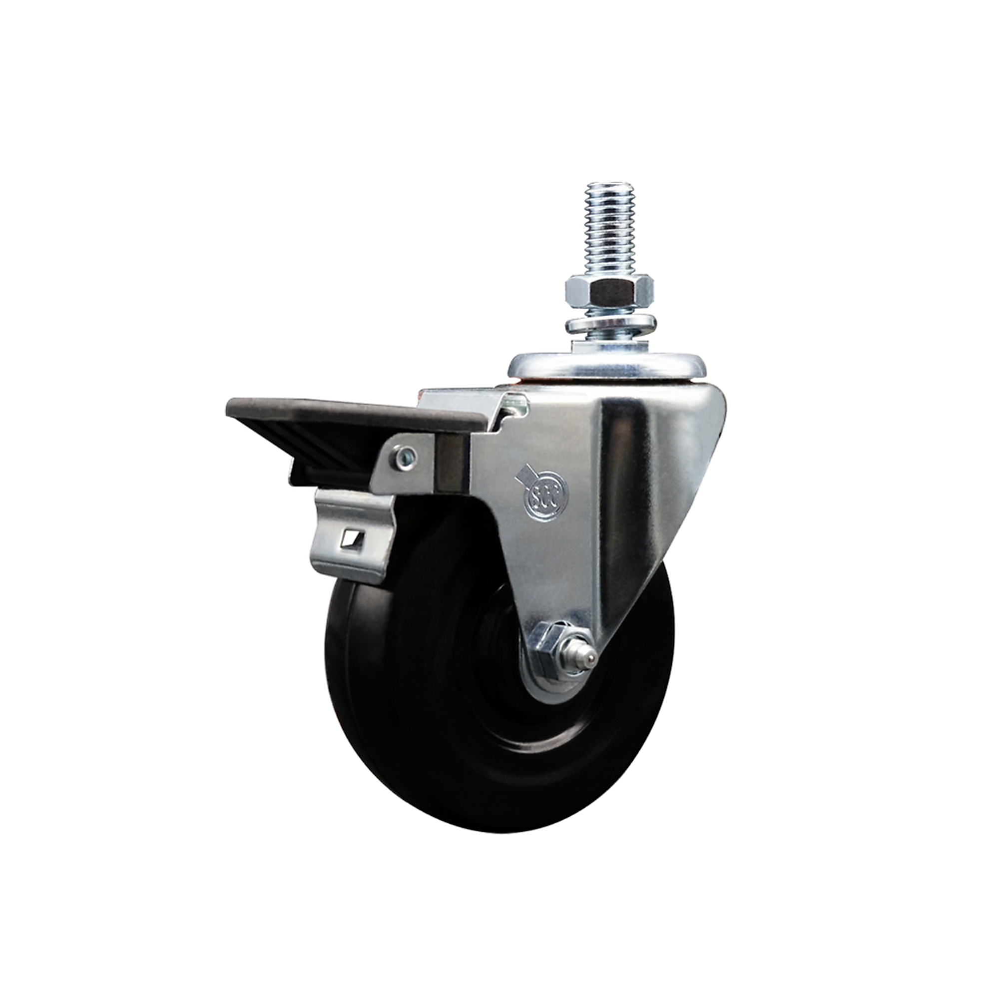 Service Caster, 4Inch x 1 1/4Inch Stem Caster, Wheel Diameter 4 in, Caster Type Swivel, Package (qty.) 1, Model SCC-TS20S414-HRS-PLB-121315