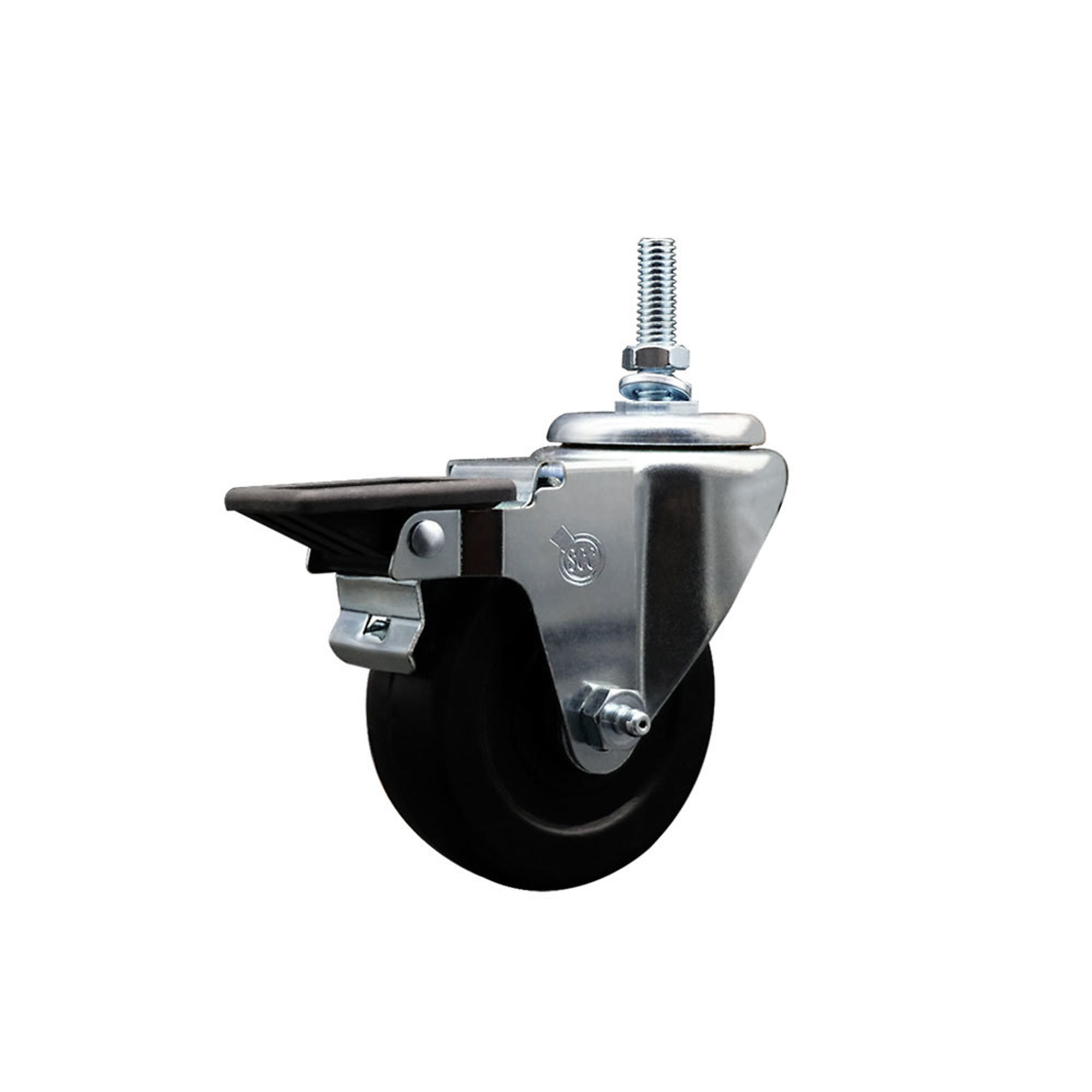 Service Caster, 3 1/2Inch x 1 1/4Inch Stem Caster, Wheel Diameter 3.5 in, Caster Type Swivel, Package (qty.) 1, Model SCC-TS20S3514-HRS-PLB-381615