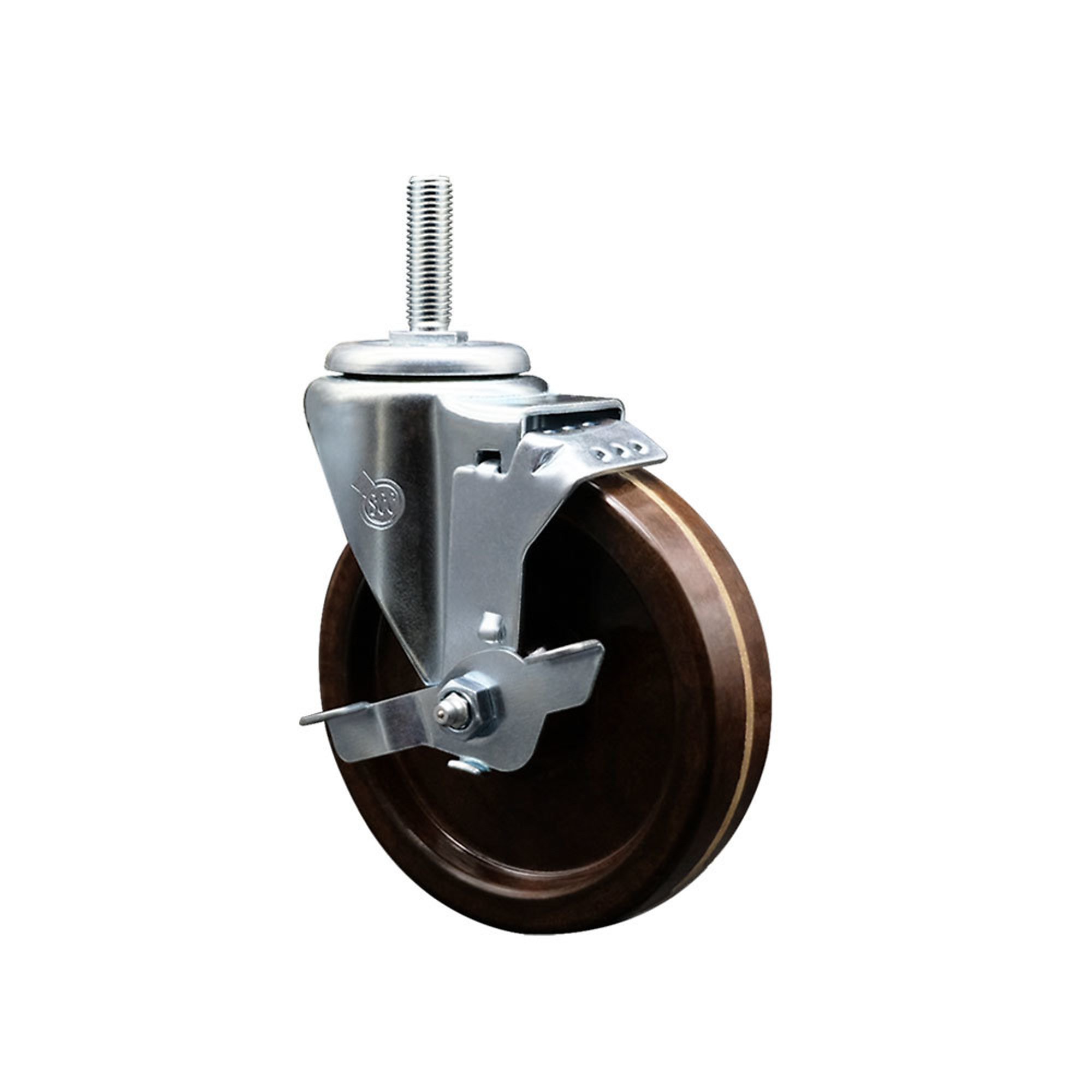 Service Caster, 5Inch x 1 1/4Inch Stem Caster, Wheel Diameter 5 in, Caster Type Swivel, Package (qty.) 1, Model SCC-TS20S514-PHRHT-TLB-34212