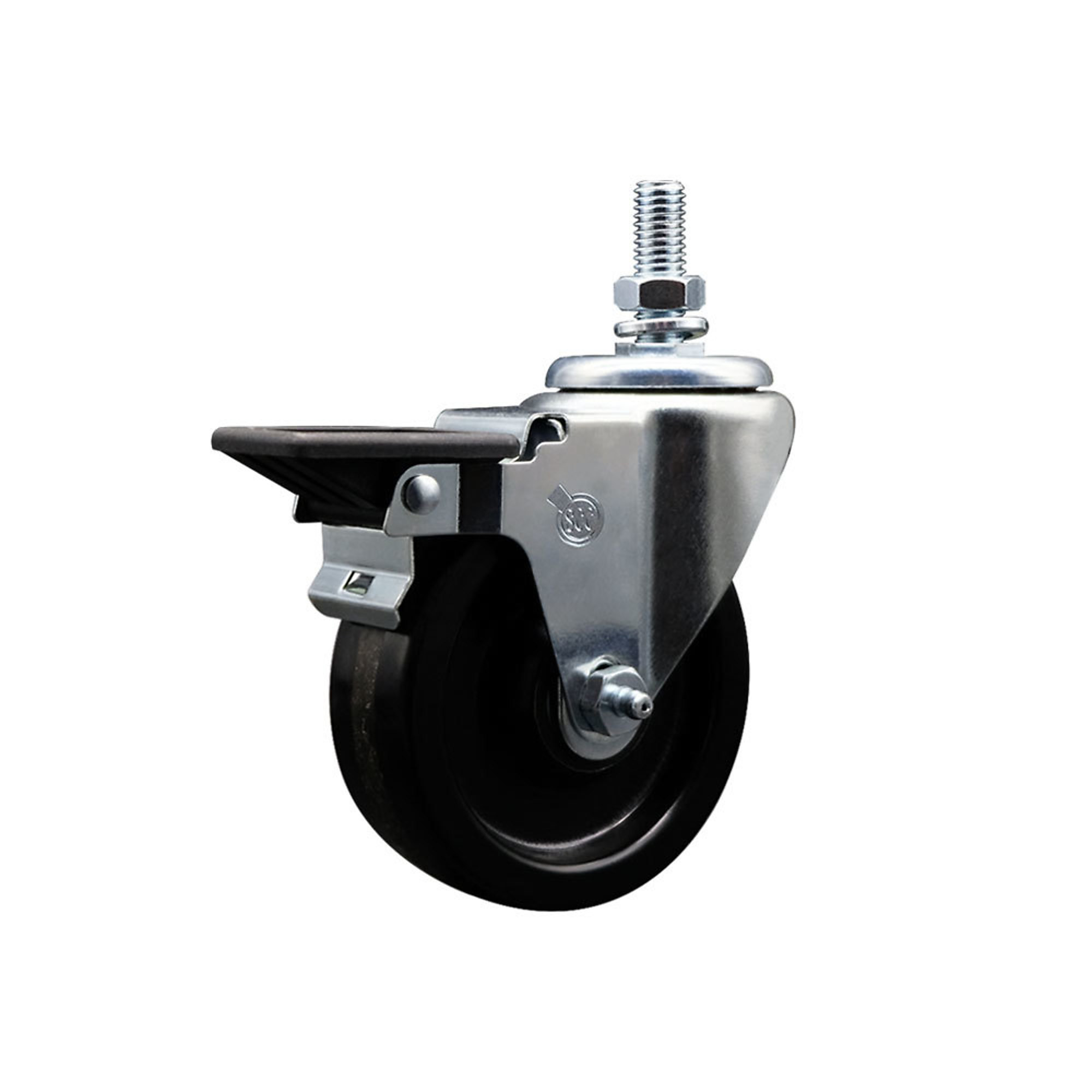 Service Caster, 4Inch x 1 1/4Inch Stem Caster, Wheel Diameter 4 in, Caster Type Swivel, Package (qty.) 1, Model SCC-TS20S414-PHR-PLB-121315