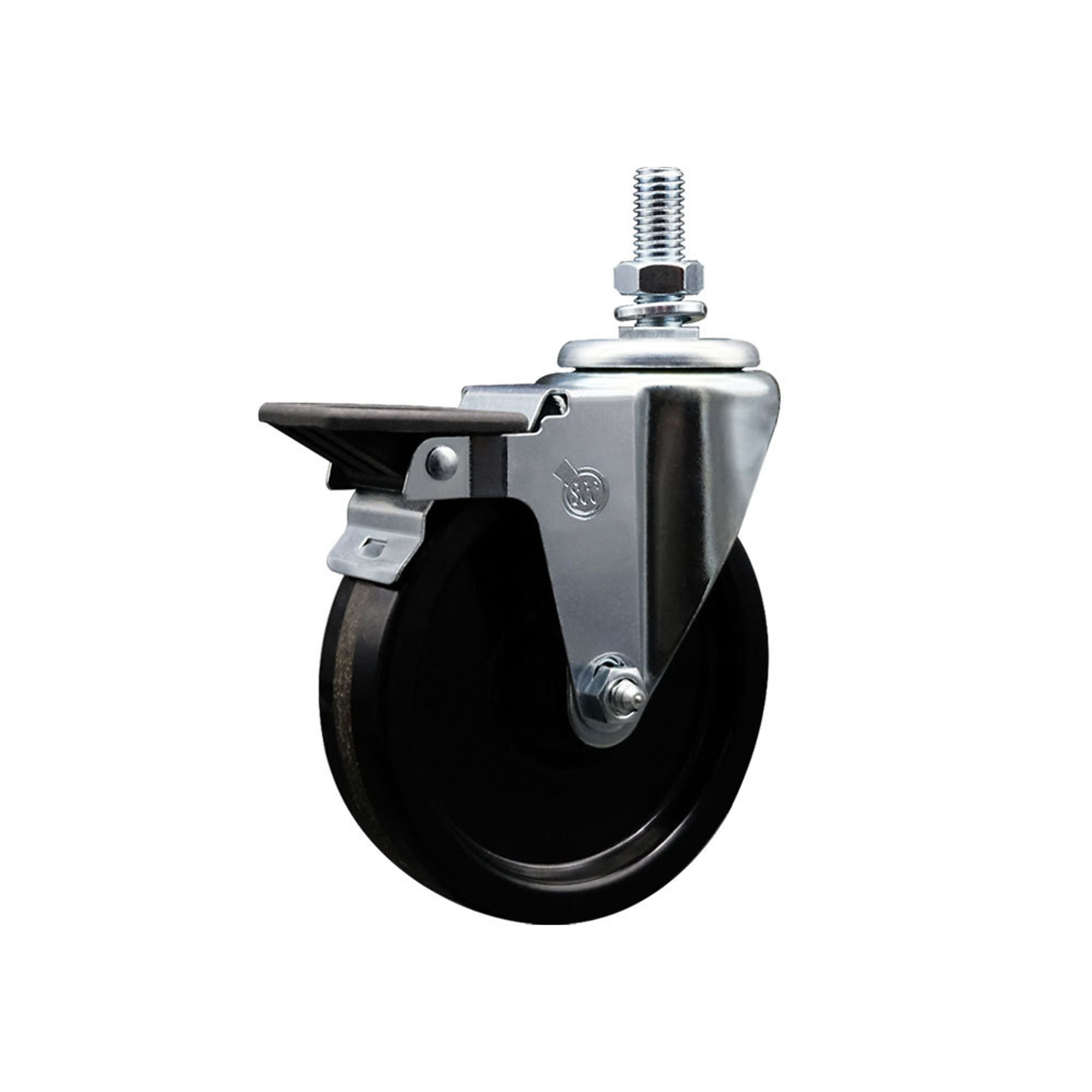 Service Caster, 5Inch x 1 1/4Inch Stem Caster, Wheel Diameter 5 in, Caster Type Swivel, Package (qty.) 1, Model SCC-TS20S514-PHR-PLB-121315