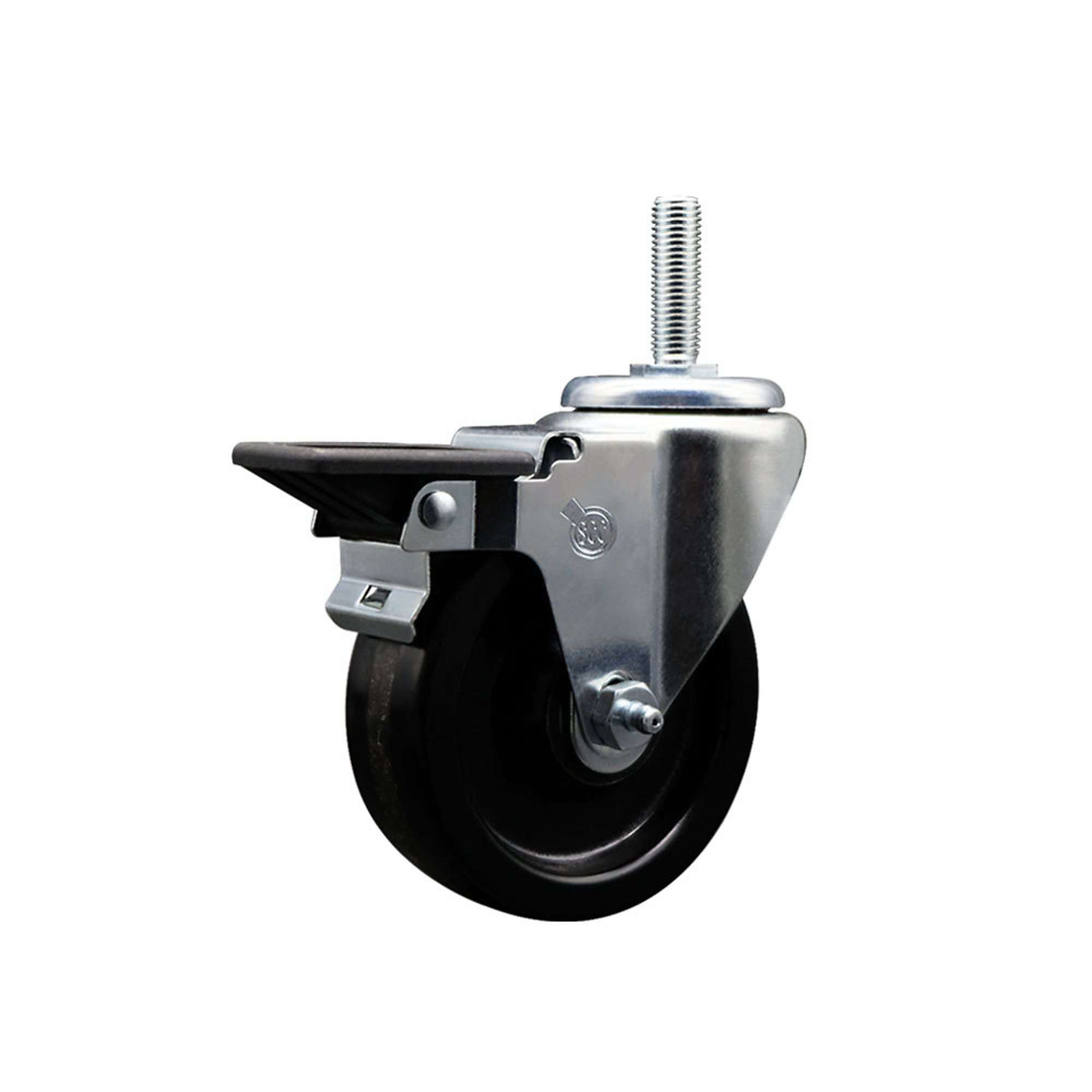 Service Caster, 4Inch x 1 1/4Inch Stem Caster, Wheel Diameter 4 in, Caster Type Swivel, Package (qty.) 1, Model SCC-TS20S414-PHR-PLB-34212