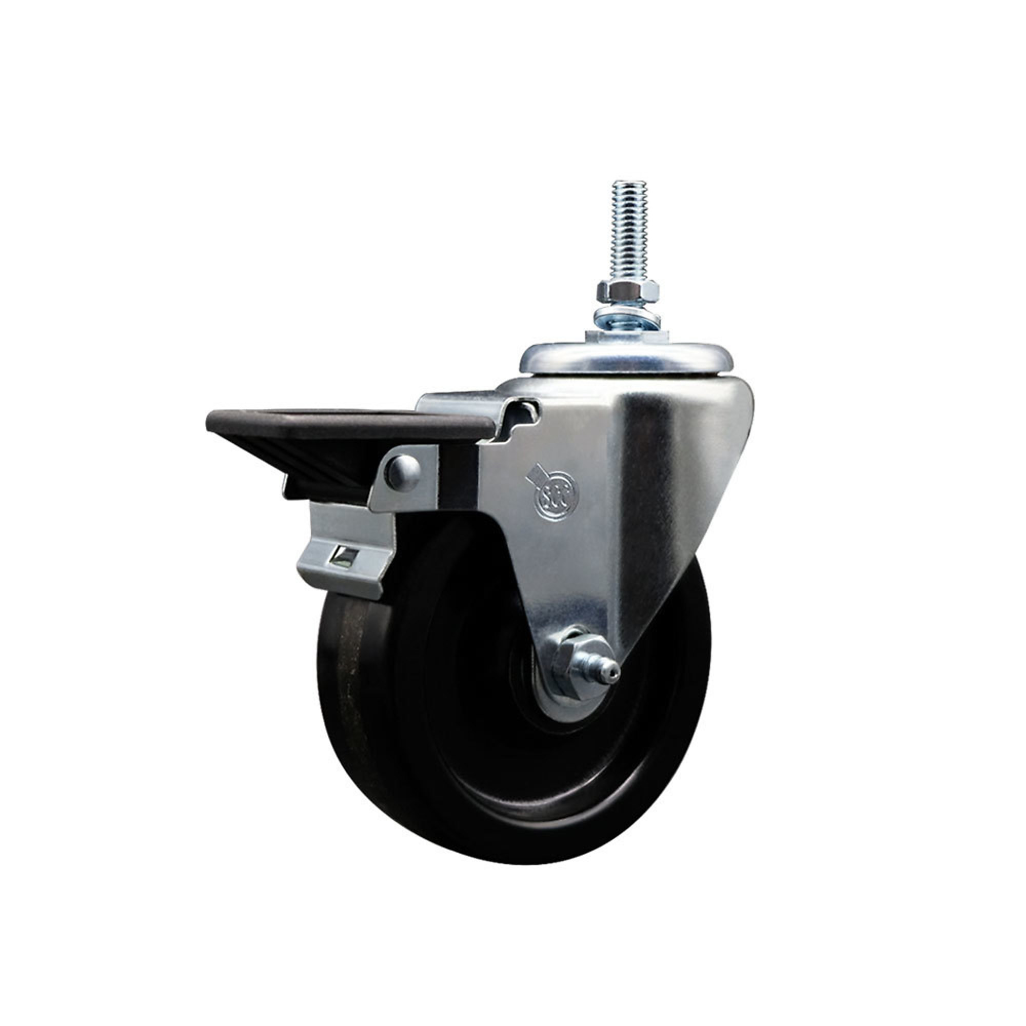 Service Caster, 4Inch x 1 1/4Inch Stem Caster, Wheel Diameter 4 in, Caster Type Swivel, Package (qty.) 1, Model SCC-TS20S414-PHR-PLB-381615