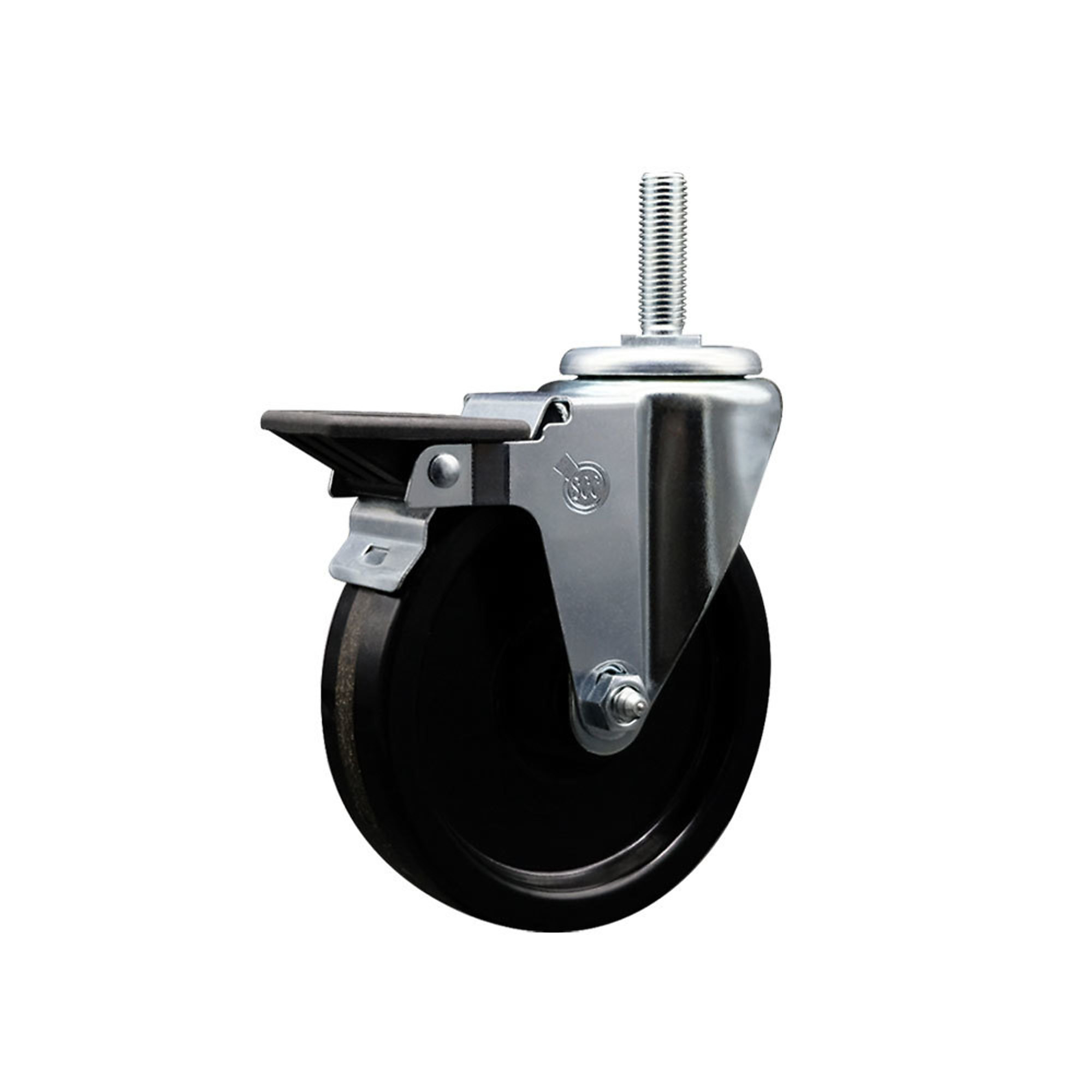 Service Caster, 5Inch x 1 1/4Inch Stem Caster, Wheel Diameter 5 in, Caster Type Swivel, Package (qty.) 1, Model SCC-TS20S514-PHR-PLB-34212