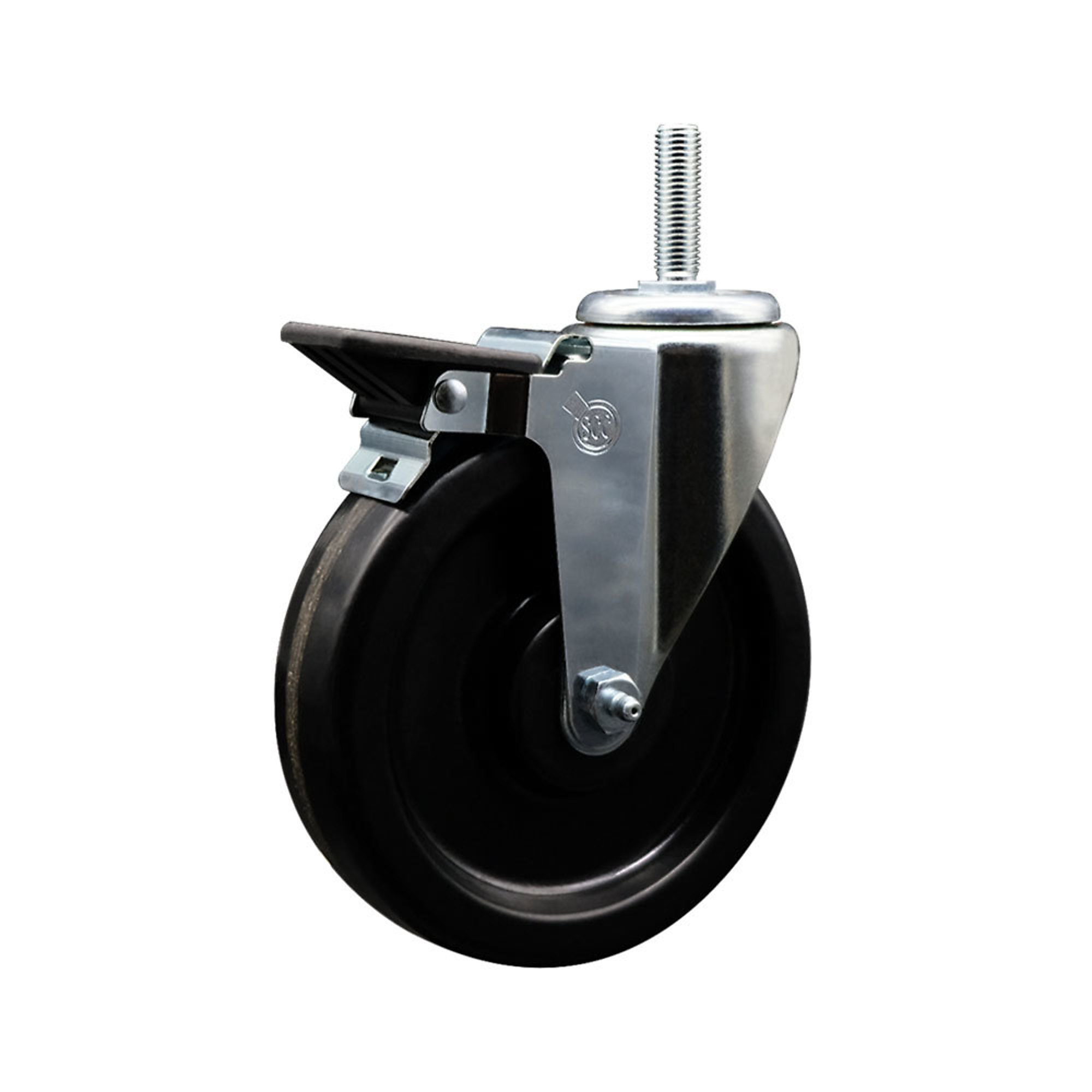 Service Caster, 6Inch x 1 1/2Inch Stem Caster, Wheel Diameter 6 in, Caster Type Swivel, Package (qty.) 1, Model SCC-TS20S615-PHR-PLB-34212