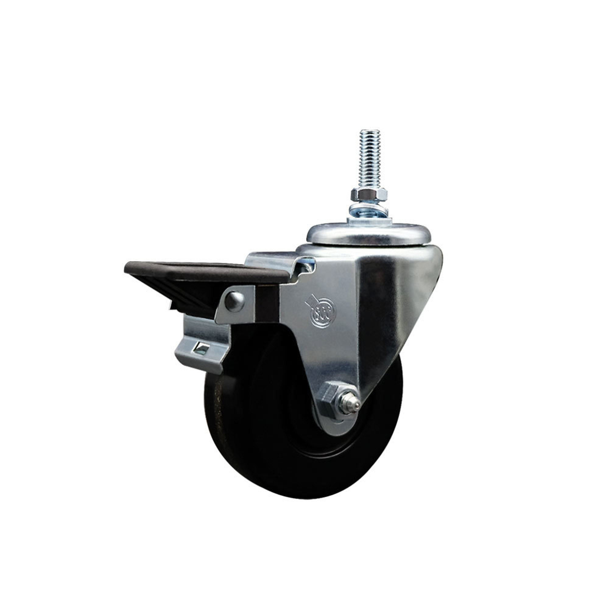 Service Caster, 3 1/2Inch x 1 1/4Inch Stem Caster, Wheel Diameter 3.5 in, Caster Type Swivel, Package (qty.) 1, Model SCC-TS20S3514-PHR-PLB-381615