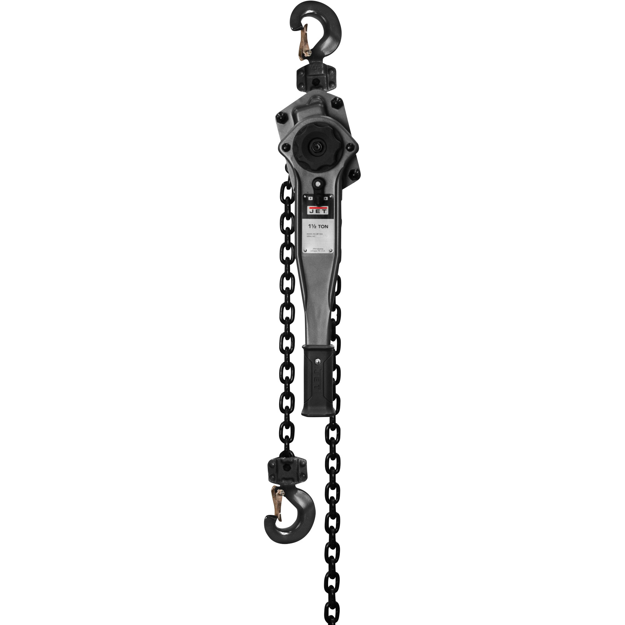 JET JLP-A Manual Lever Chain Hoist, 1 1/2-Ton Capacity, 15ft. Lift, Model JLP-150A-15SH