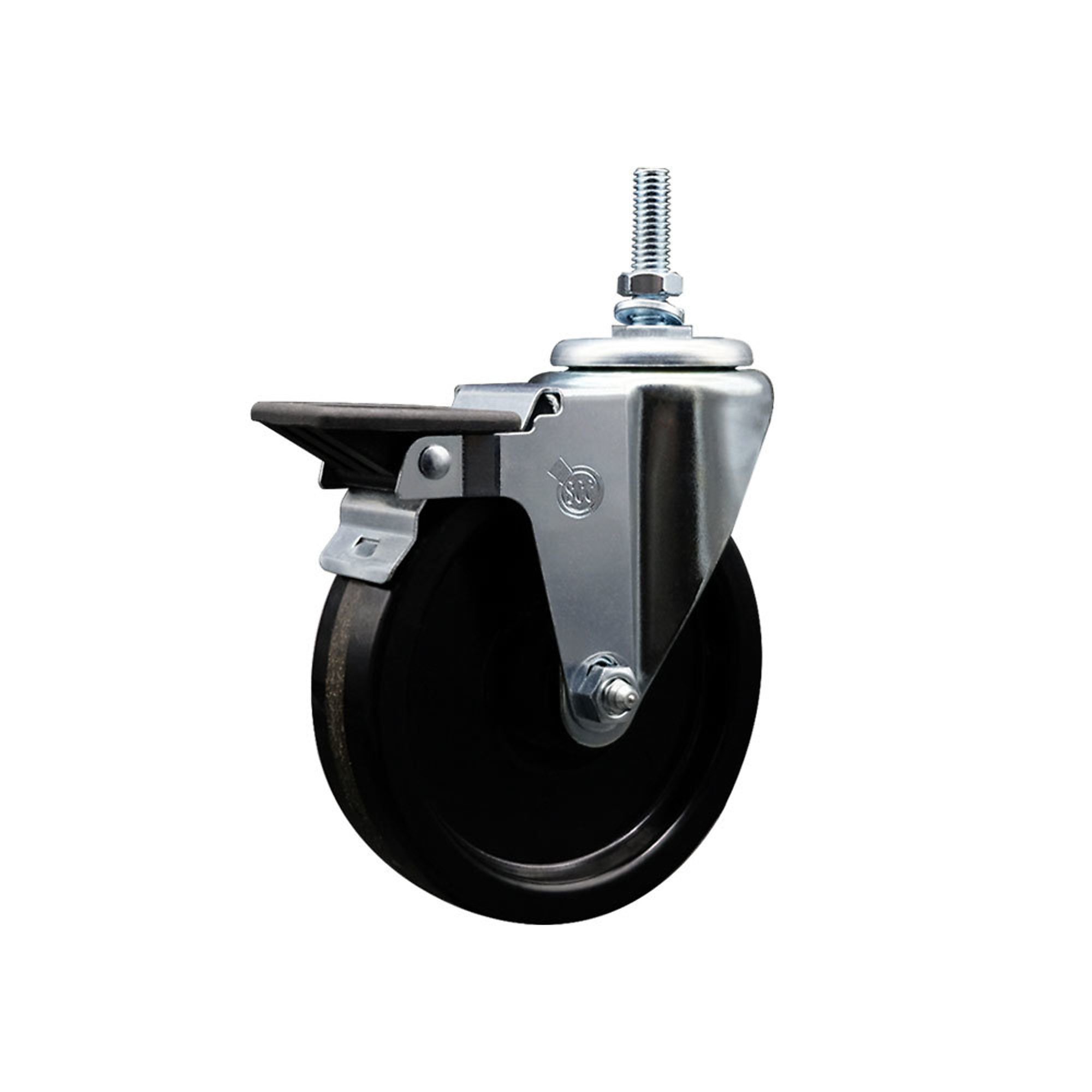 Service Caster, 5Inch x 1 1/4Inch Stem Caster, Wheel Diameter 5 in, Caster Type Swivel, Package (qty.) 1, Model SCC-TS20S514-PHR-PLB-381615