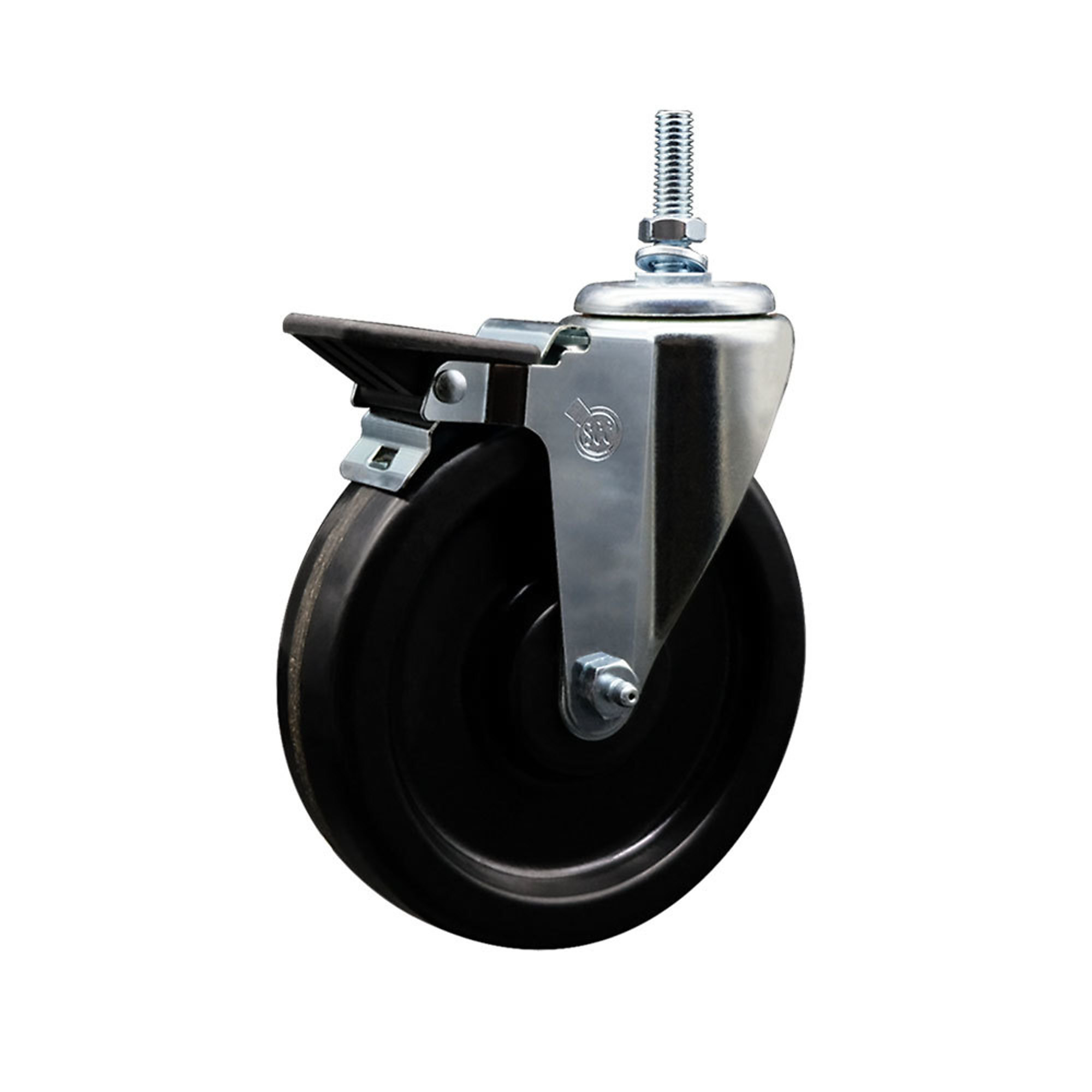 Service Caster, 6Inch x 1 1/2Inch Stem Caster, Wheel Diameter 6 in, Caster Type Swivel, Package (qty.) 1, Model SCC-TS20S615-PHR-PLB-M1215