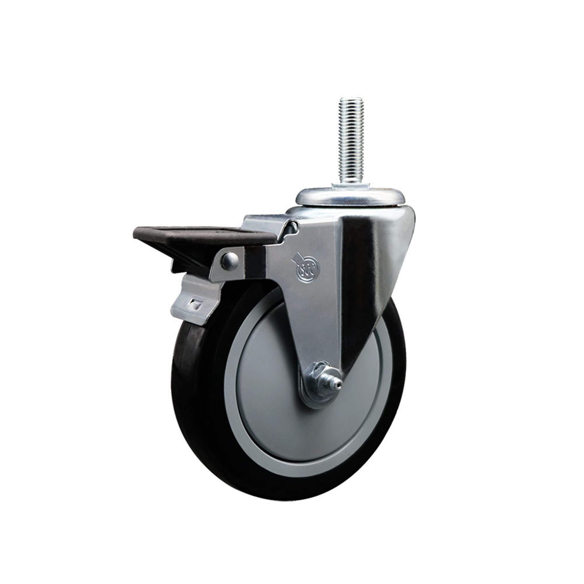 Service Caster, 5Inch x 1 1/4Inch Stem Caster, Wheel Diameter 5 in, Caster Type Swivel, Package (qty.) 1, Model SCC-TS20S514-PPUB-BLK-PLB-34212