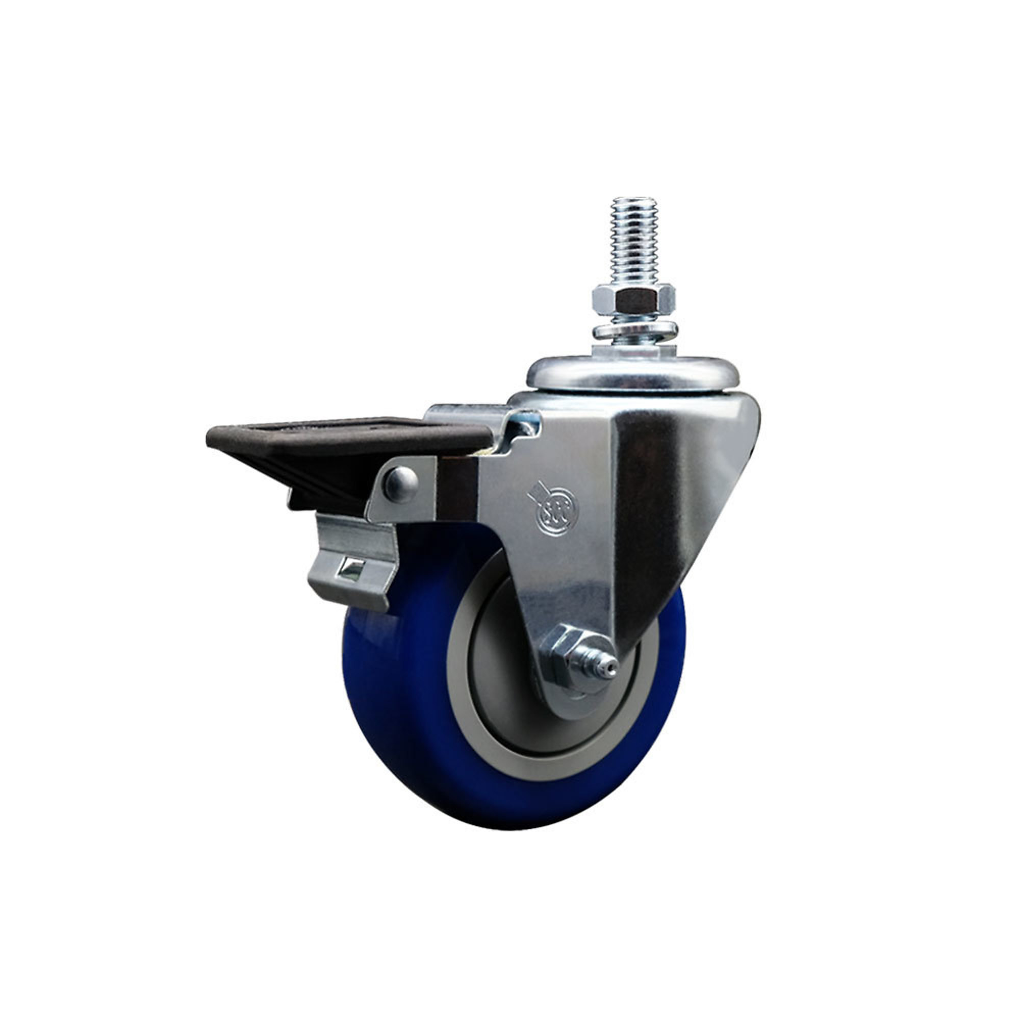 Service Caster, 3 1/2Inch x 1 1/4Inch Stem Caster, Wheel Diameter 3.5 in, Caster Type Swivel, Package (qty.) 1, Model SCC-TS20S3514-PPUB-BLUE-PLB-