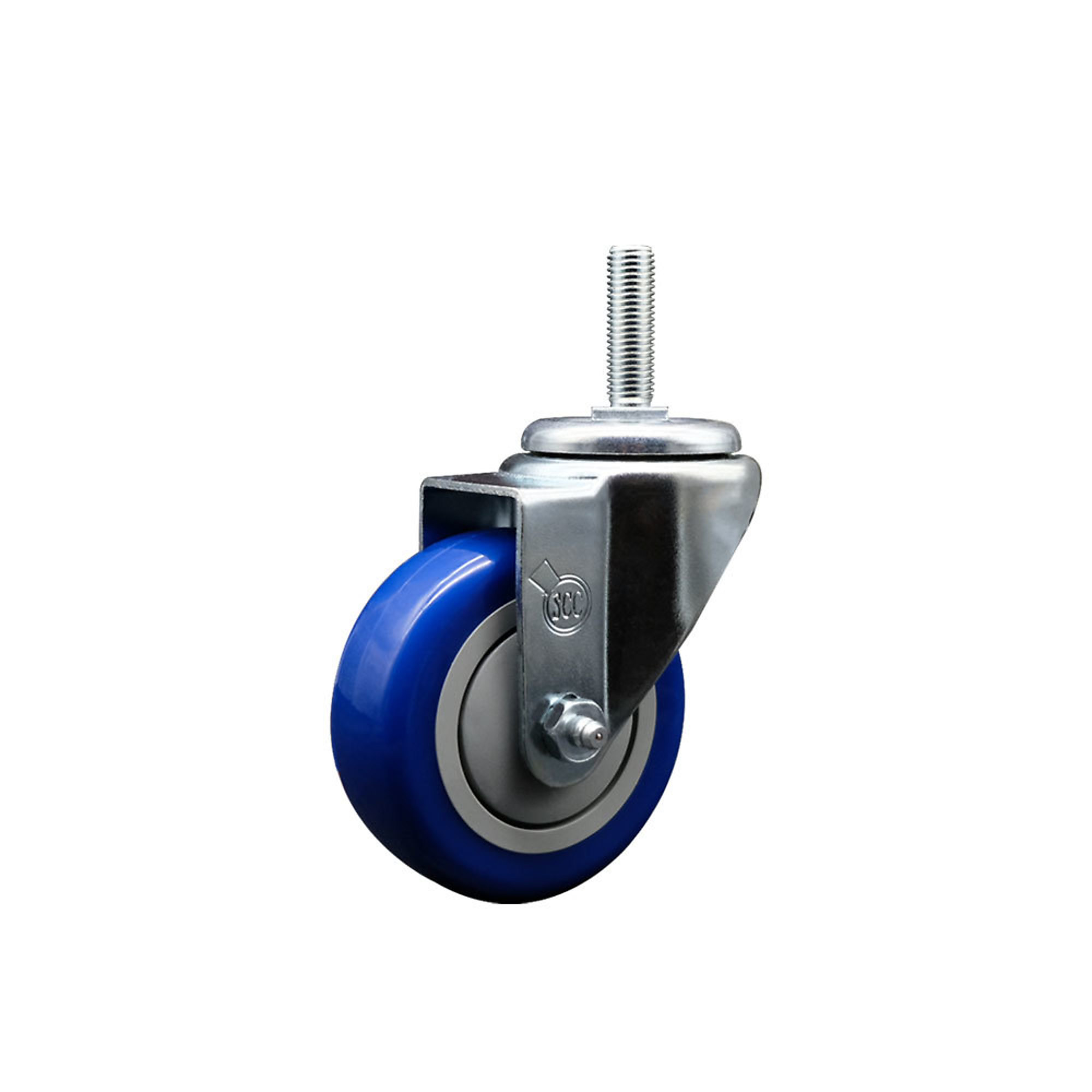 Service Caster, 3 1/2Inch x 1 1/4Inch Stem Caster, Wheel Diameter 3.5 in, Caster Type Swivel, Package (qty.) 1, Model SCC-TS20S3514-PPUB-BLUE-34212