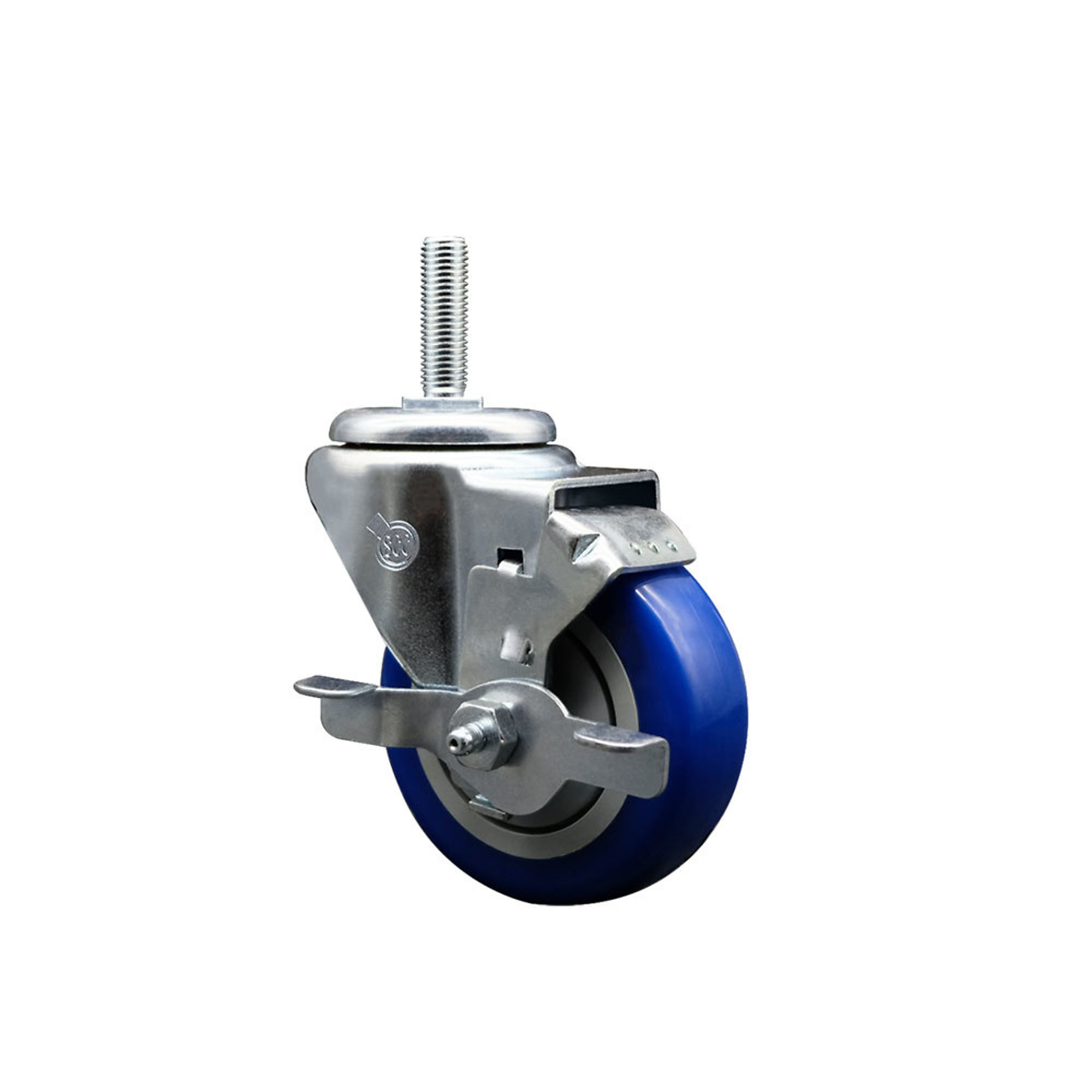 Service Caster, 3 1/2Inch x 1 1/4Inch Stem Caster, Wheel Diameter 3.5 in, Caster Type Swivel, Package (qty.) 1, Model SCC-TS20S3514-PPUB-BLUE-TLB-