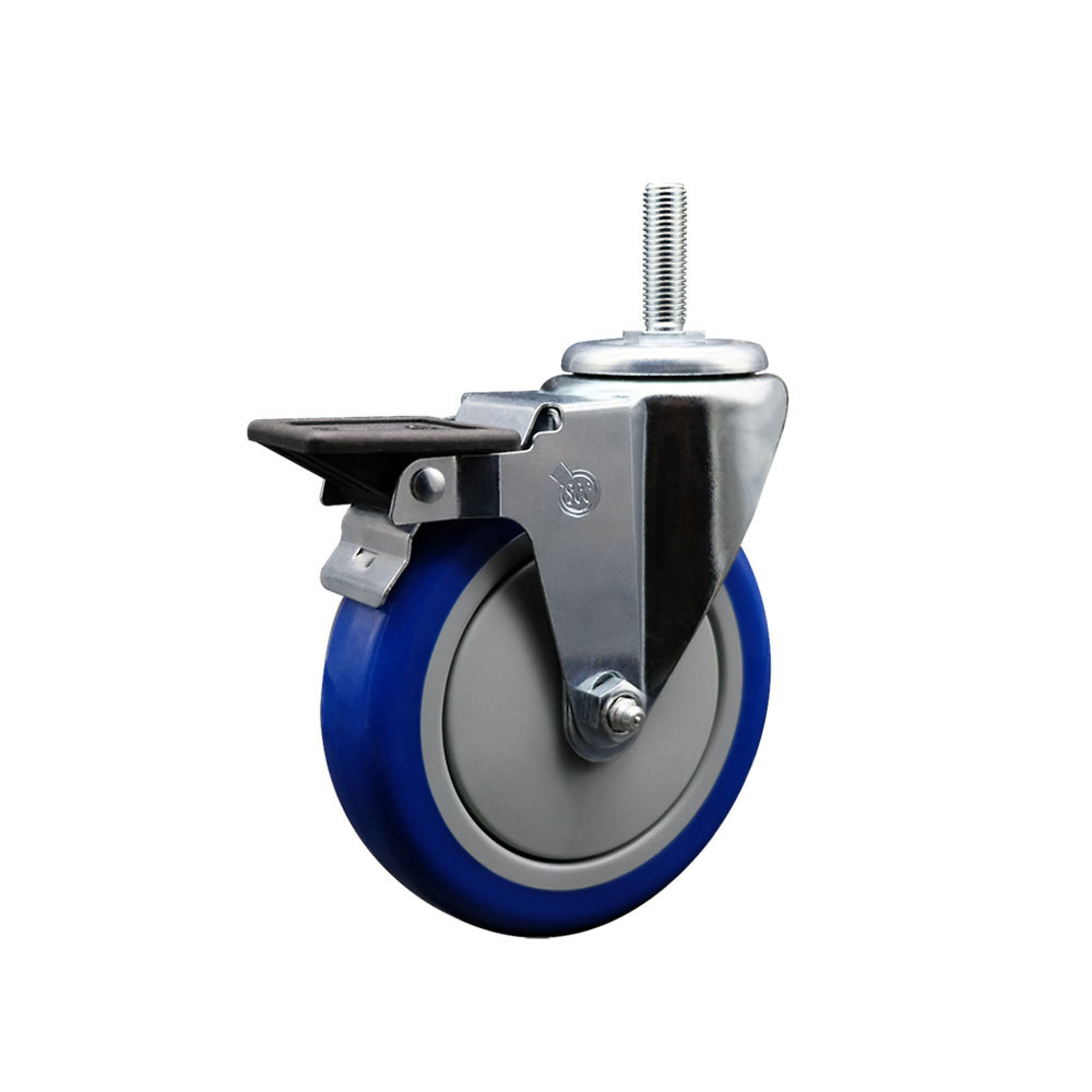 Service Caster, 5Inch x 1 1/4Inch Stem Caster, Wheel Diameter 5 in, Caster Type Swivel, Package (qty.) 1, Model SCC-TS20S514-PPUB-BLUE-PLB-34212