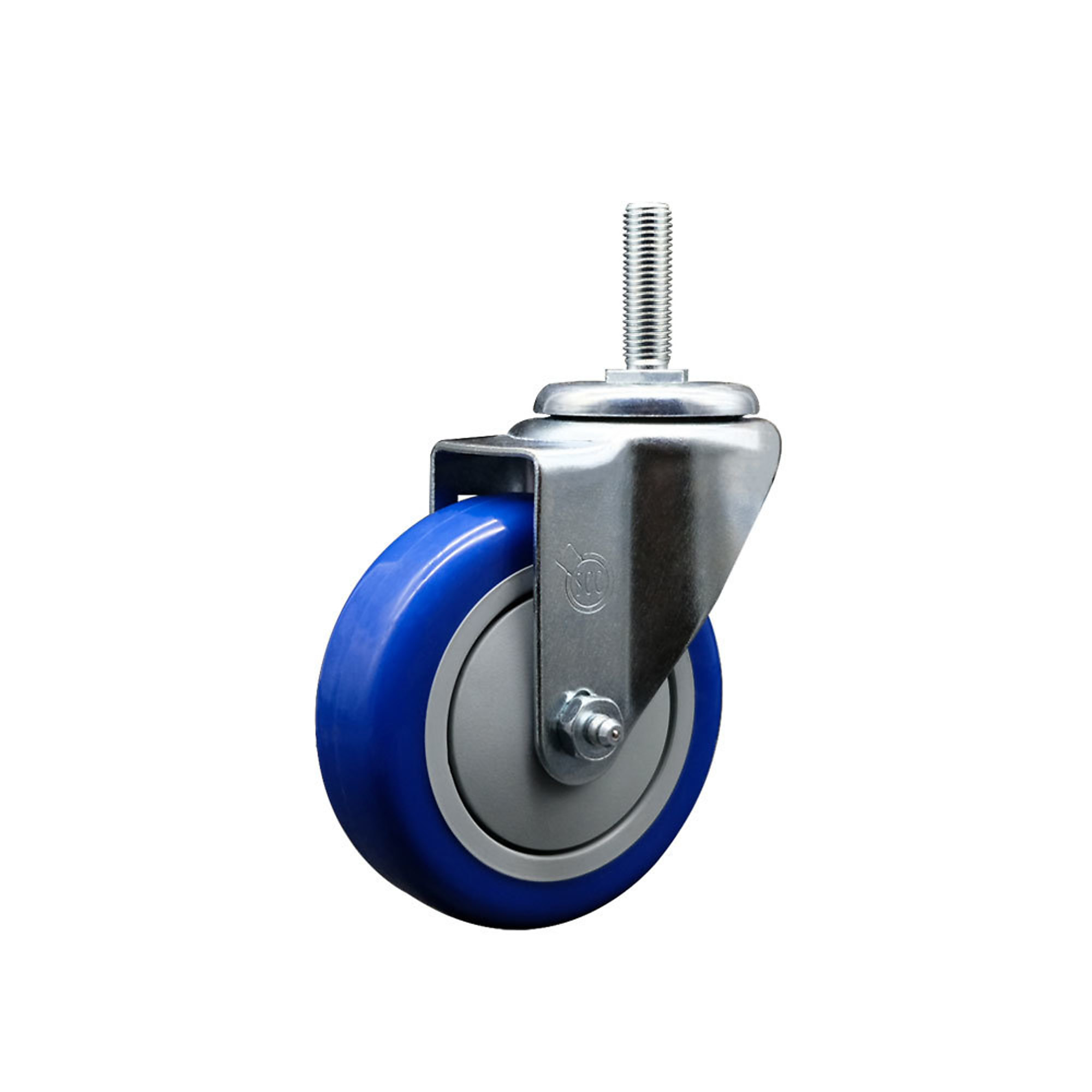 Service Caster, 4Inch x 1 1/4Inch Stem Caster, Wheel Diameter 4 in, Caster Type Swivel, Package (qty.) 1, Model SCC-TS20S414-PPUB-BLUE-58212