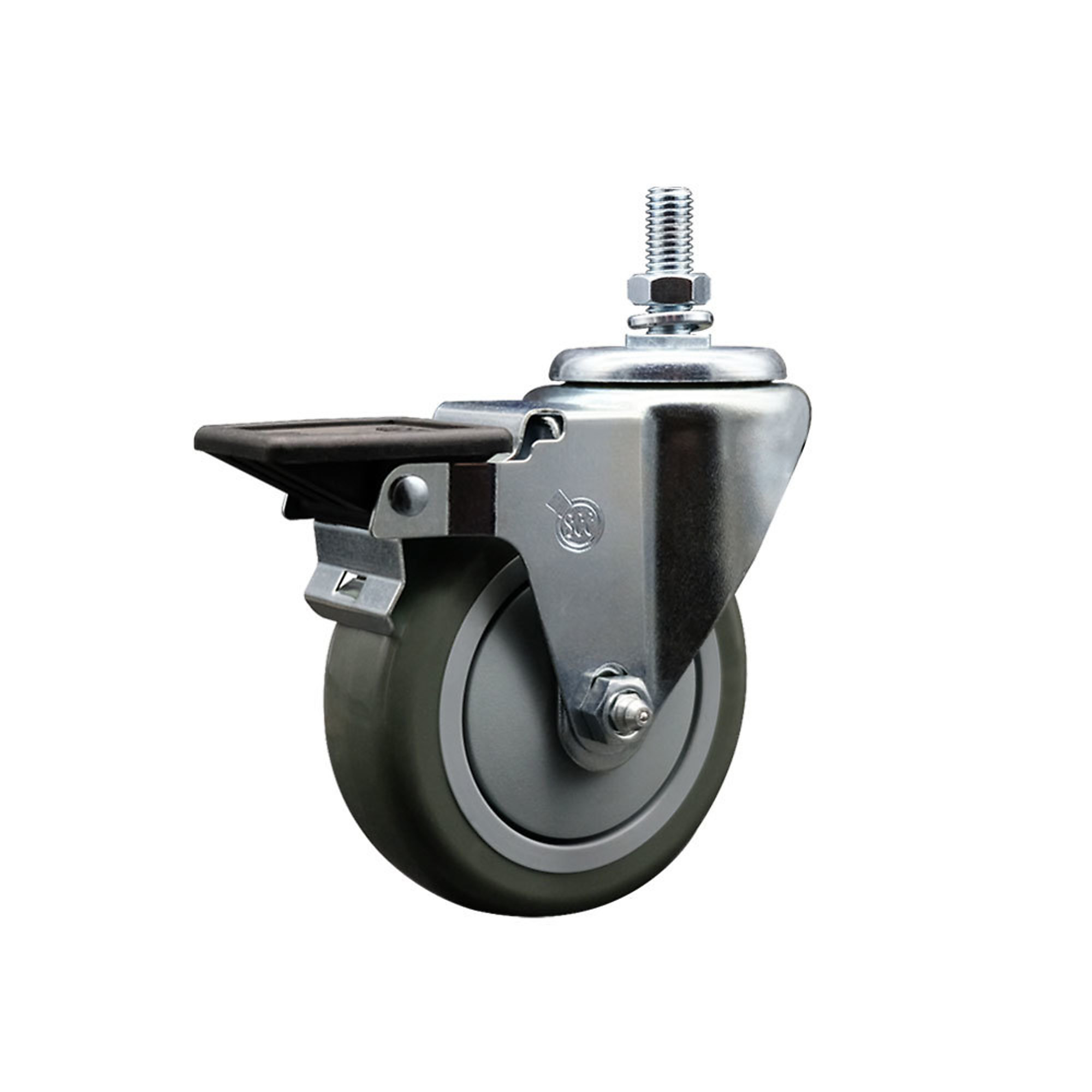 Service Caster, 4Inch x 1 1/4Inch Stem Caster, Wheel Diameter 4 in, Caster Type Swivel, Package (qty.) 1, Model SCC-TS20S414-PPUB-PLB-121315