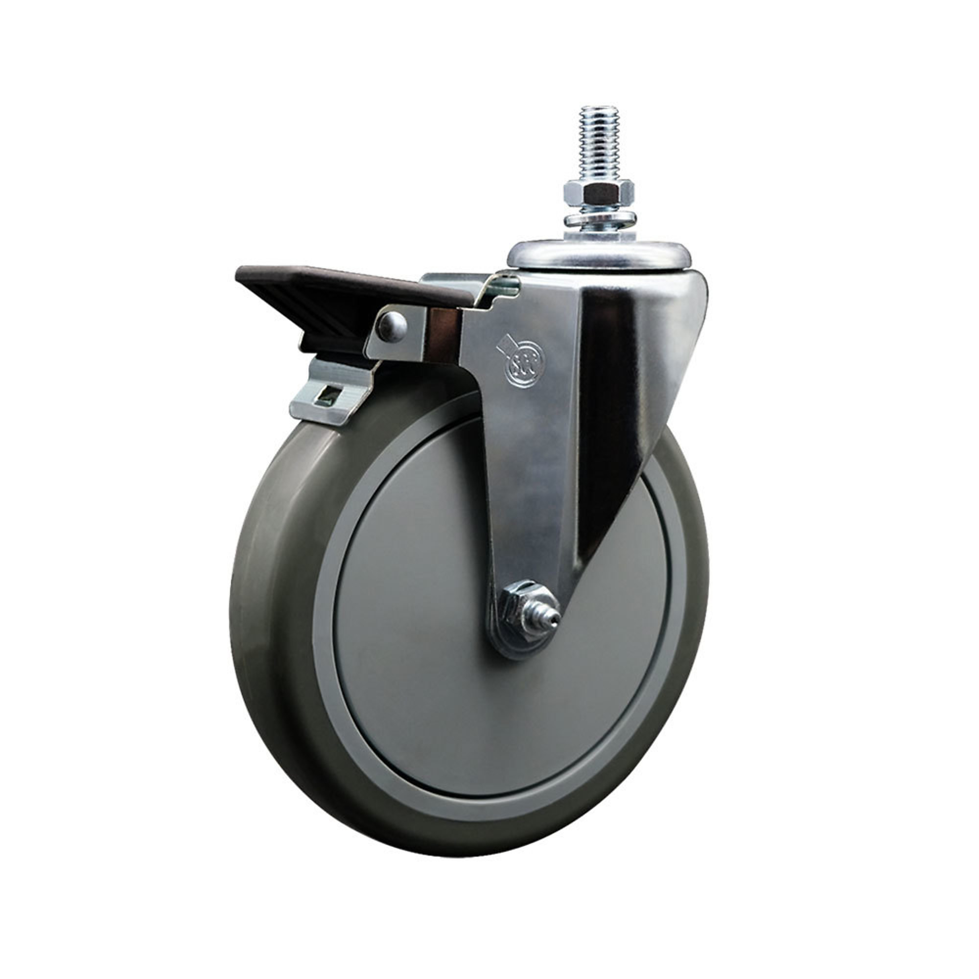 Service Caster, 6Inch x 1 1/4Inch Stem Caster, Wheel Diameter 6 in, Caster Type Swivel, Package (qty.) 1, Model SCC-TS20S614-PPUB-PLB-121315