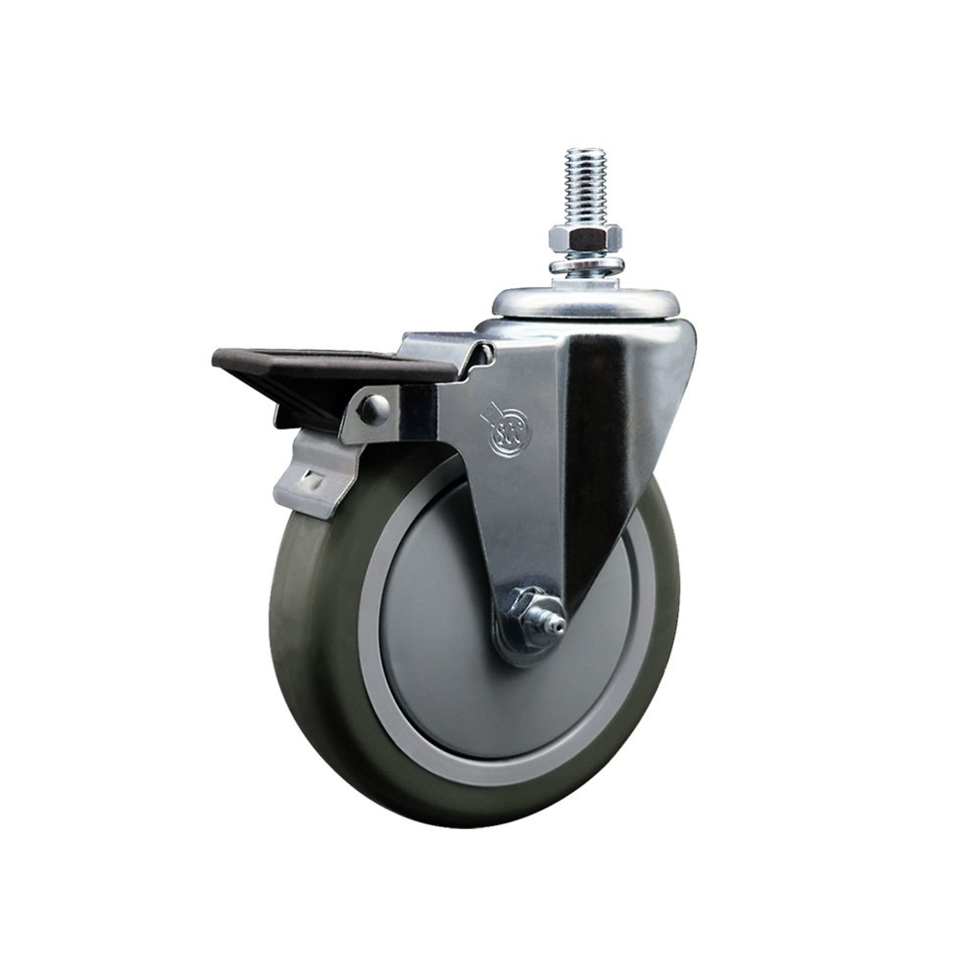 Service Caster, 5Inch x 1 1/4Inch Stem Caster, Wheel Diameter 5 in, Caster Type Swivel, Package (qty.) 1, Model SCC-TS20S514-PPUB-PLB-121315