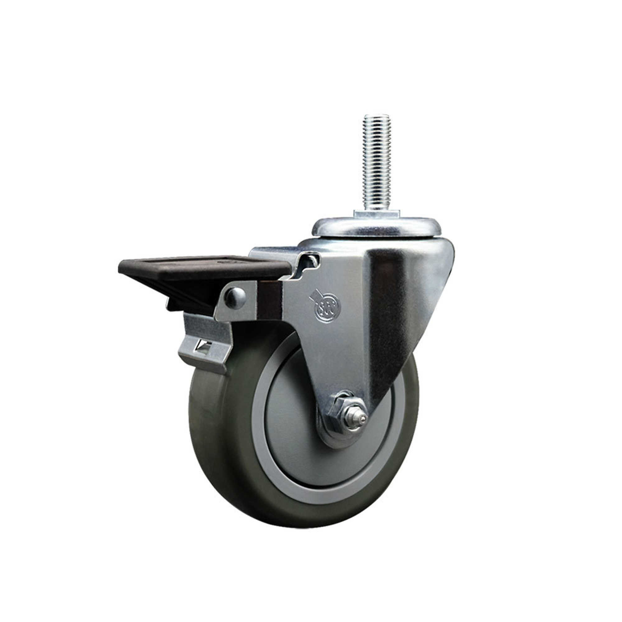 Service Caster, 4Inch x 1 1/4Inch Stem Caster, Wheel Diameter 4 in, Caster Type Swivel, Package (qty.) 1, Model SCC-TS20S414-PPUB-PLB-34212