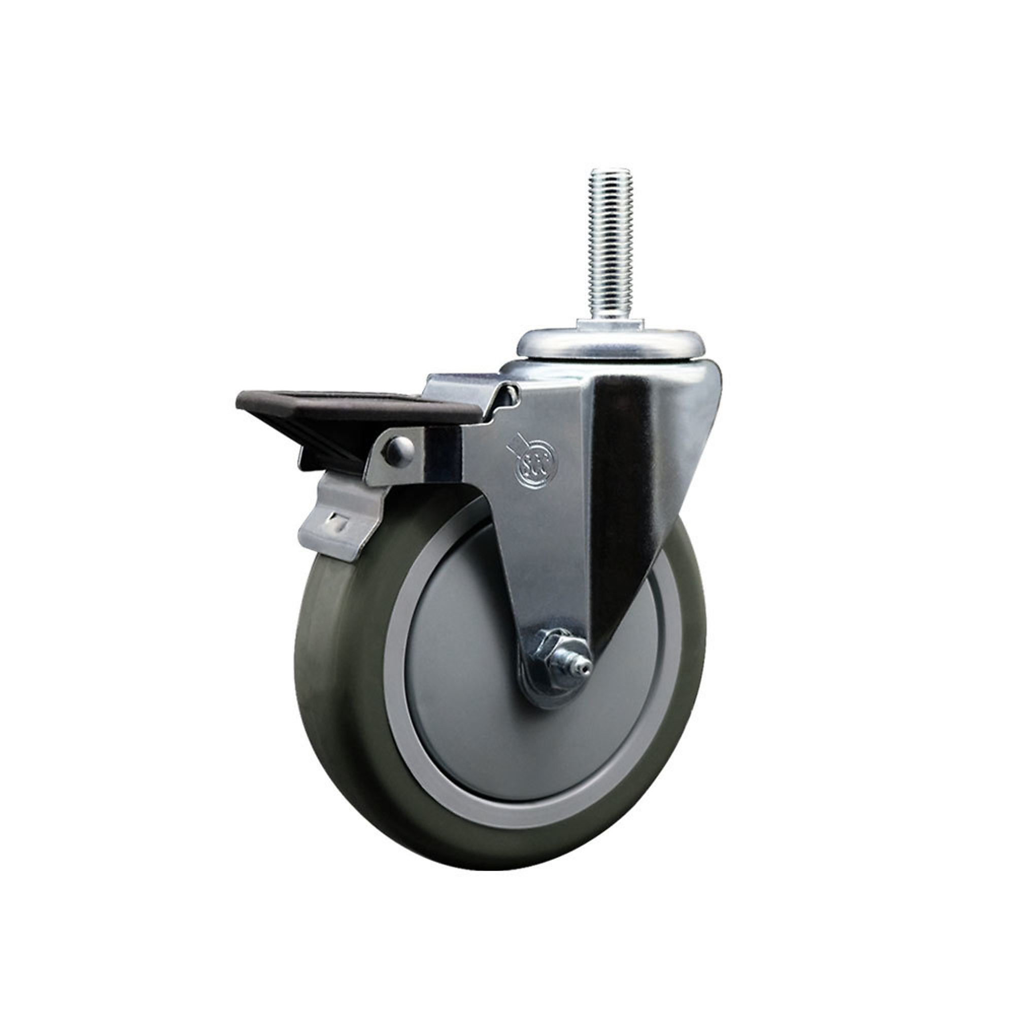 Service Caster, 5Inch x 1 1/4Inch Stem Caster, Wheel Diameter 5 in, Caster Type Swivel, Package (qty.) 1, Model SCC-TS20S514-PPUB-PLB-34212