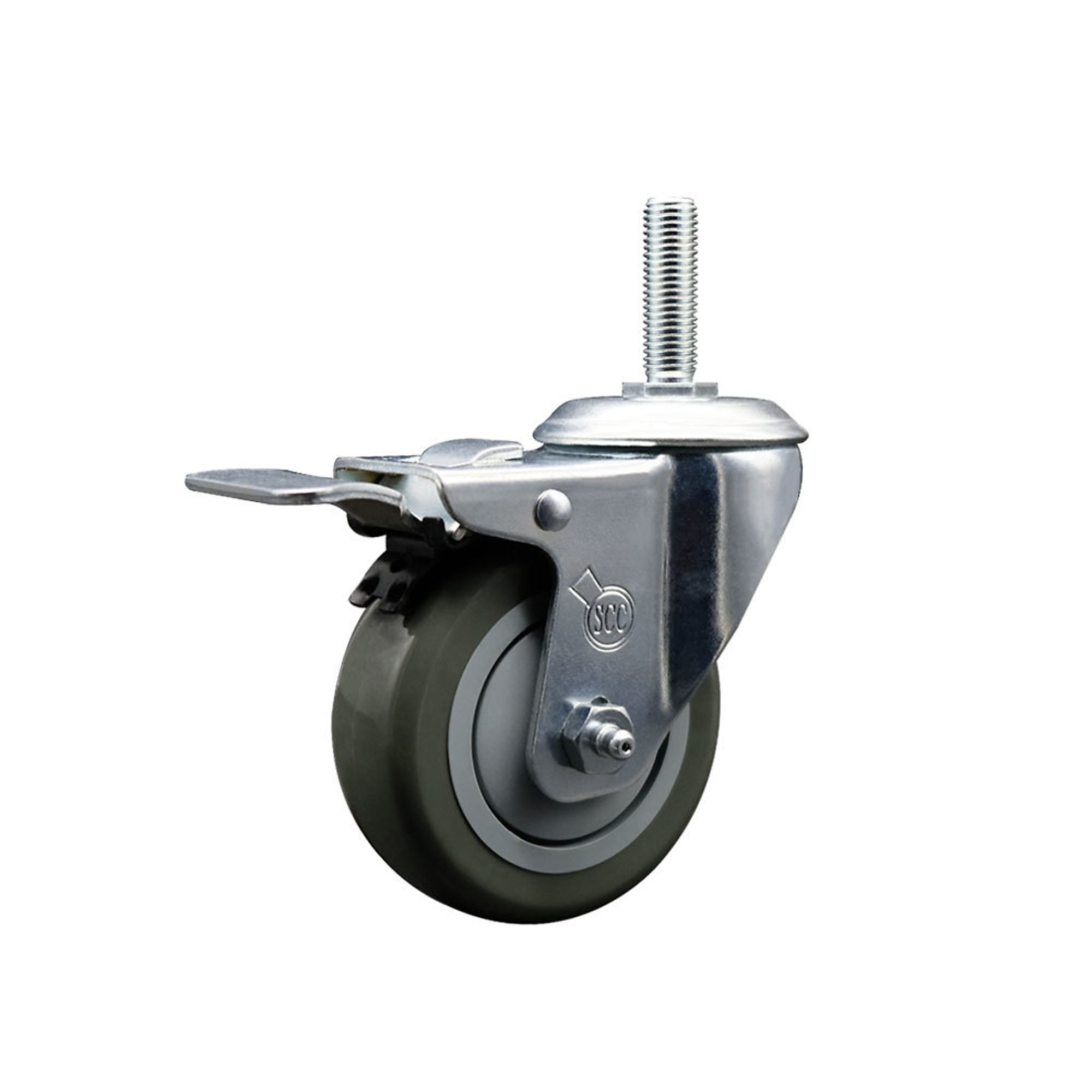 Service Caster, 4Inch x 1 1/4Inch Stem Caster, Wheel Diameter 4 in, Caster Type Swivel, Package (qty.) 1, Model SCC-TSTTL20S414-PPUB-34212