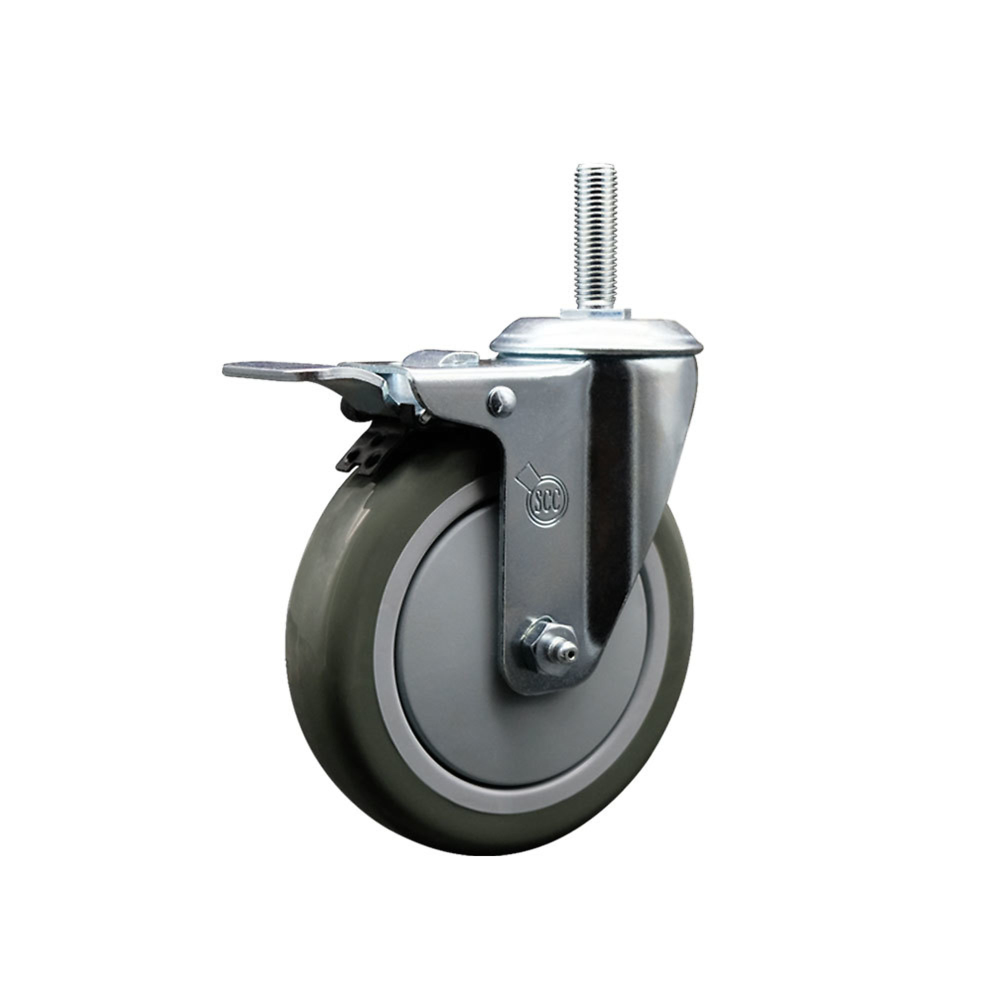 Service Caster, 5Inch x 1 1/4Inch Stem Caster, Wheel Diameter 5 in, Caster Type Swivel, Package (qty.) 1, Model SCC-TSTTL20S514-PPUB-34212