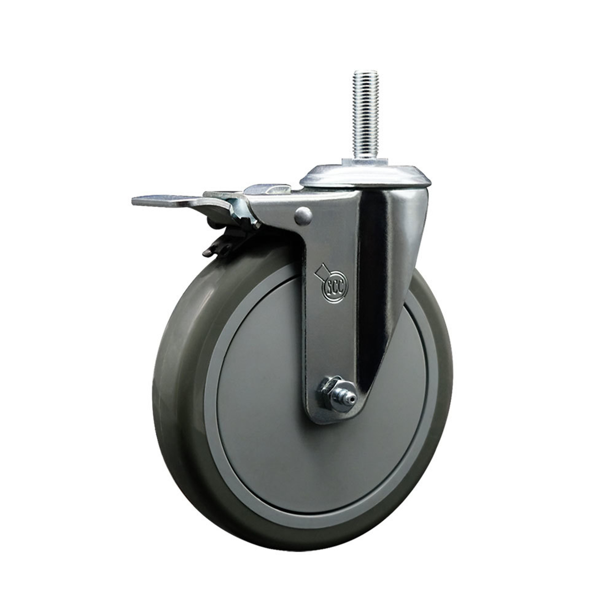 Service Caster, 6Inch x 1 1/4Inch Stem Caster, Wheel Diameter 6 in, Caster Type Swivel, Package (qty.) 1, Model SCC-TSTTL20S614-PPUB-34212