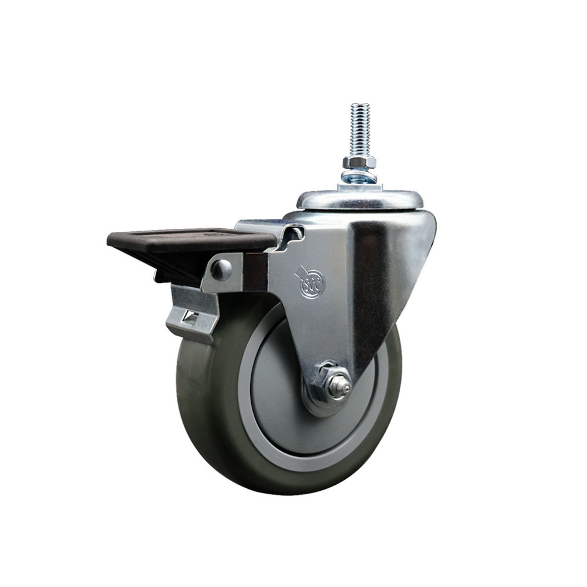 Service Caster, 4Inch x 1 1/4Inch Stem Caster, Wheel Diameter 4 in, Caster Type Swivel, Package (qty.) 1, Model SCC-TS20S414-PPUB-PLB-381615