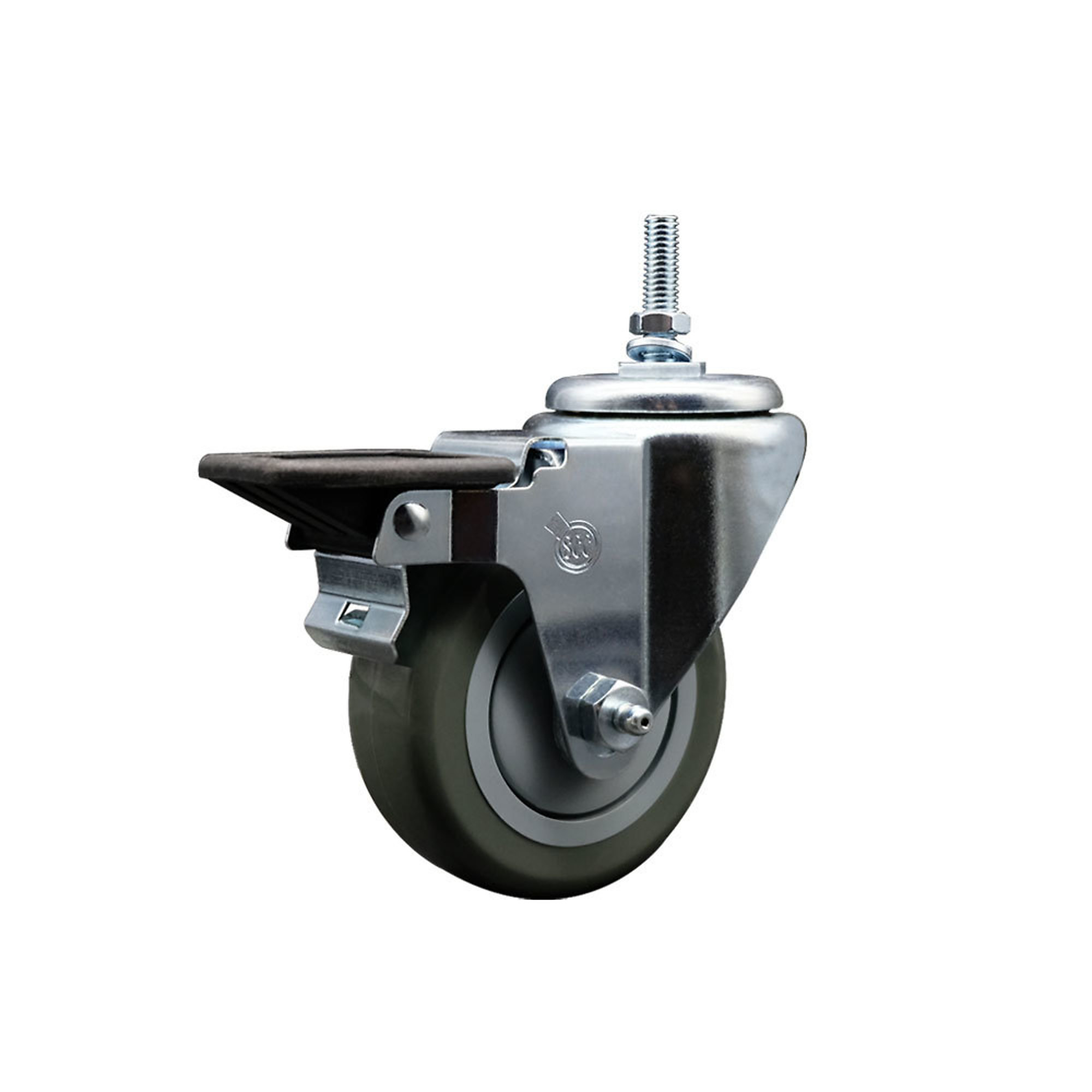 Service Caster, 3 1/2Inch x 1 1/4Inch Stem Casters, Wheel Diameter 3.5 in, Caster Type Swivel, Package (qty.) 4, Model SCC-TS20S3514-PPUB-PLB-381615