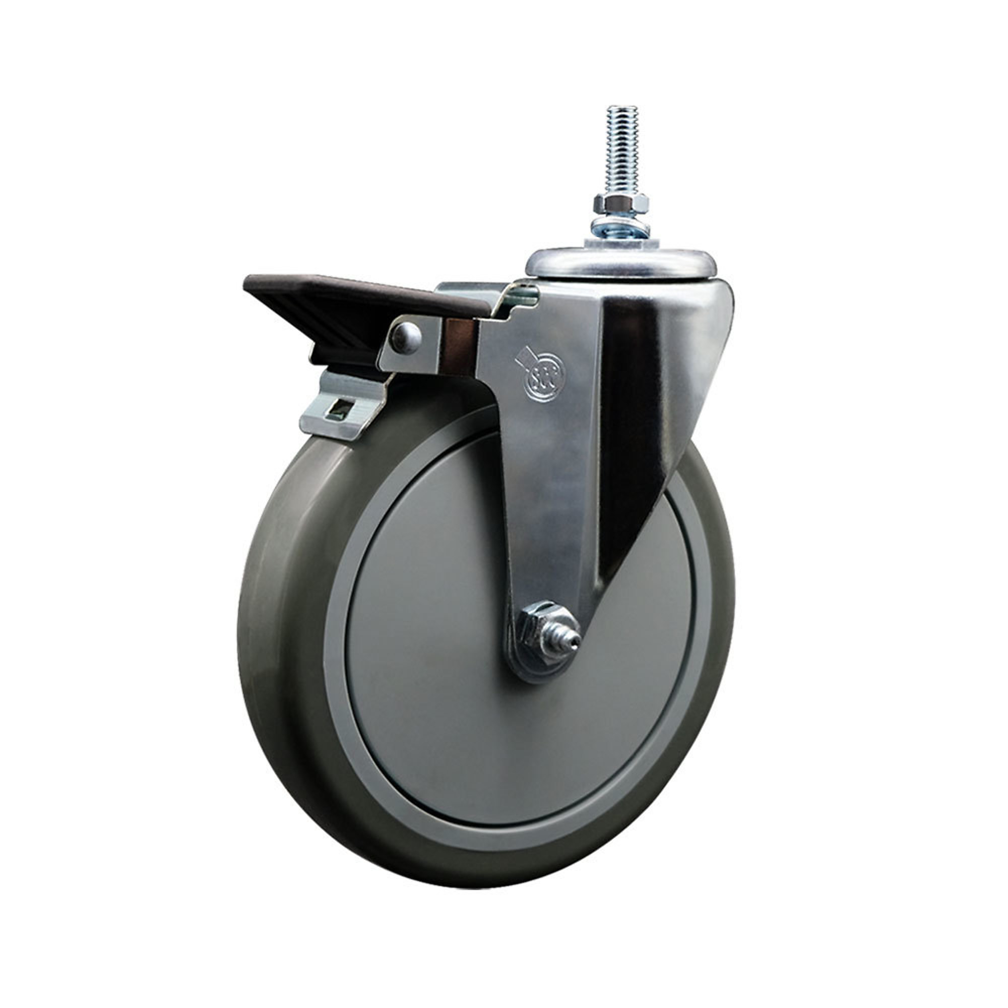 Service Caster, 6Inch x 1 1/4Inch Stem Caster, Wheel Diameter 6 in, Caster Type Swivel, Package (qty.) 1, Model SCC-TS20S614-PPUB-PLB-381615