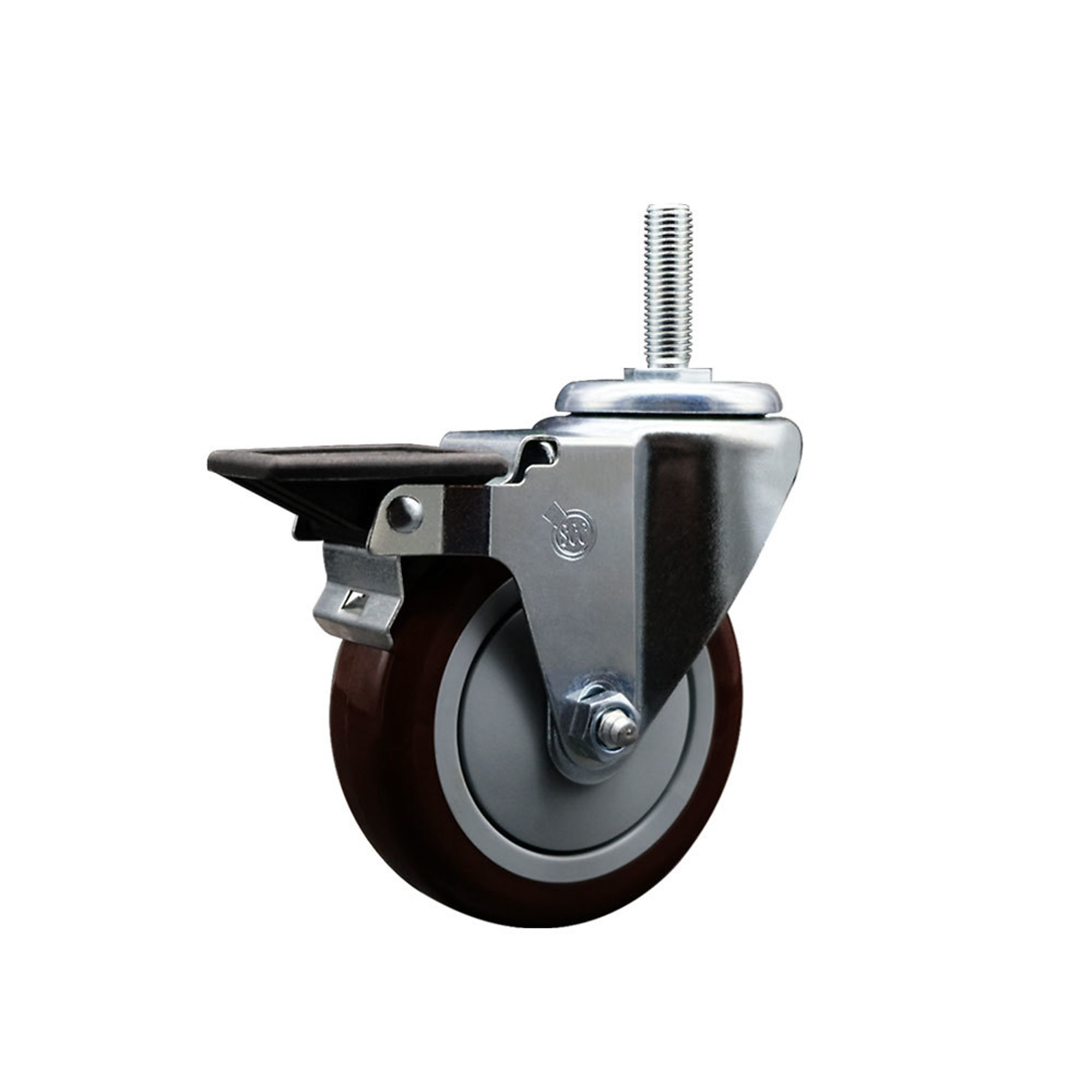 Service Caster, 4Inch x 1 1/4Inch Stem Caster, Wheel Diameter 4 in, Caster Type Swivel, Package (qty.) 1, Model SCC-TS20S414-PPUB-MRN-PLB-34212