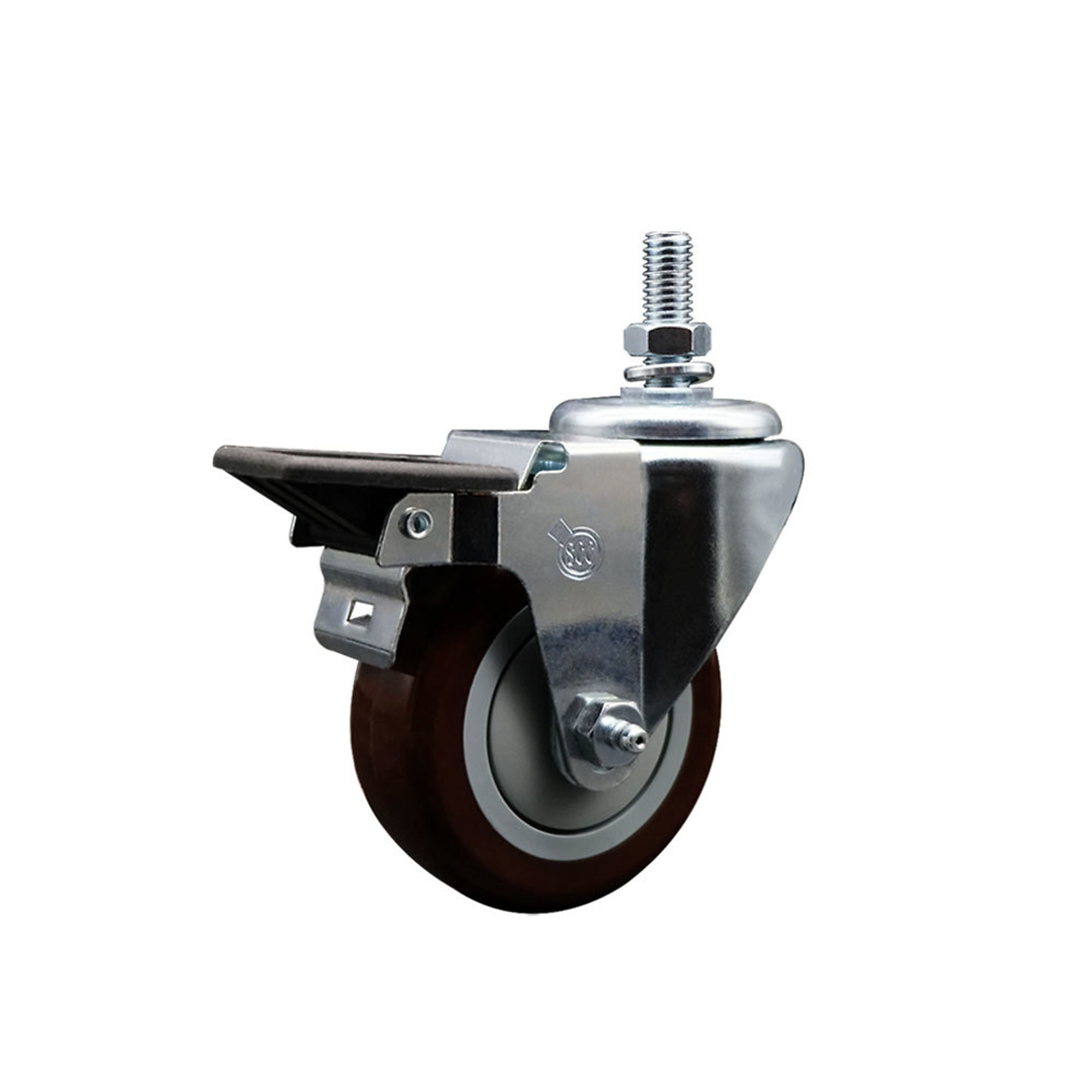 Service Caster, 3 1/2Inch x 1 1/4Inch Stem Caster, Wheel Diameter 3.5 in, Caster Type Swivel, Package (qty.) 1, Model SCC-TS20S3514-PPUB-MRN-PLB-