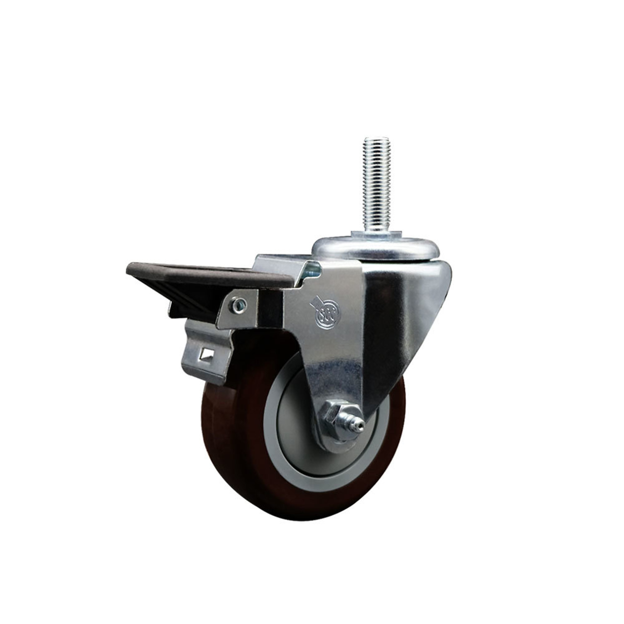 Service Caster, 3 1/2Inch x 1 1/4Inch Stem Caster, Wheel Diameter 3.5 in, Caster Type Swivel, Package (qty.) 1, Model SCC-TS20S3514-PPUB-MRN-PLB-34212