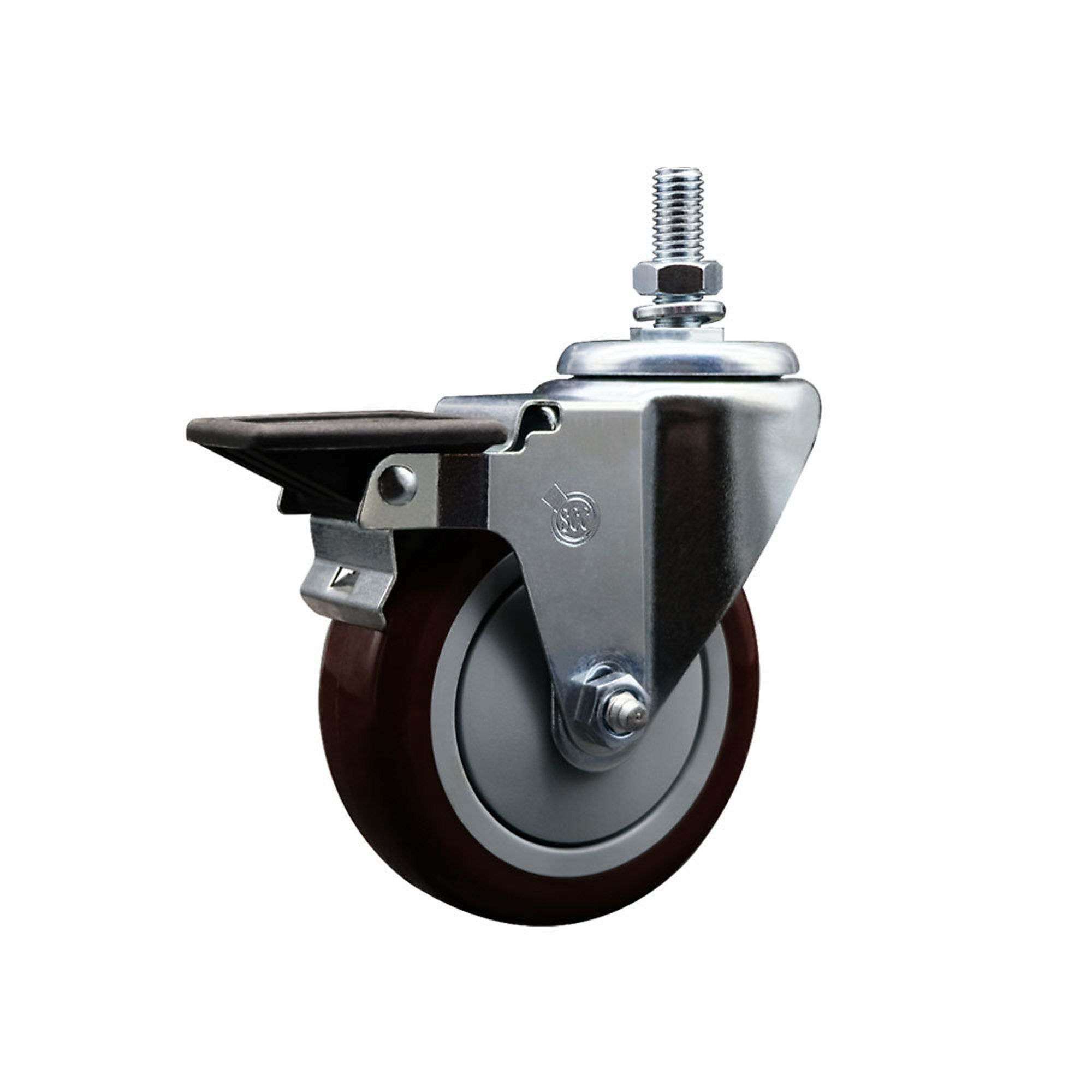 Service Caster, 5Inch x 1 1/4Inch Stem Caster, Wheel Diameter 5 in, Caster Type Swivel, Package (qty.) 1, Model SCC-TS20S514-PPUB-MRN-PLB-121315