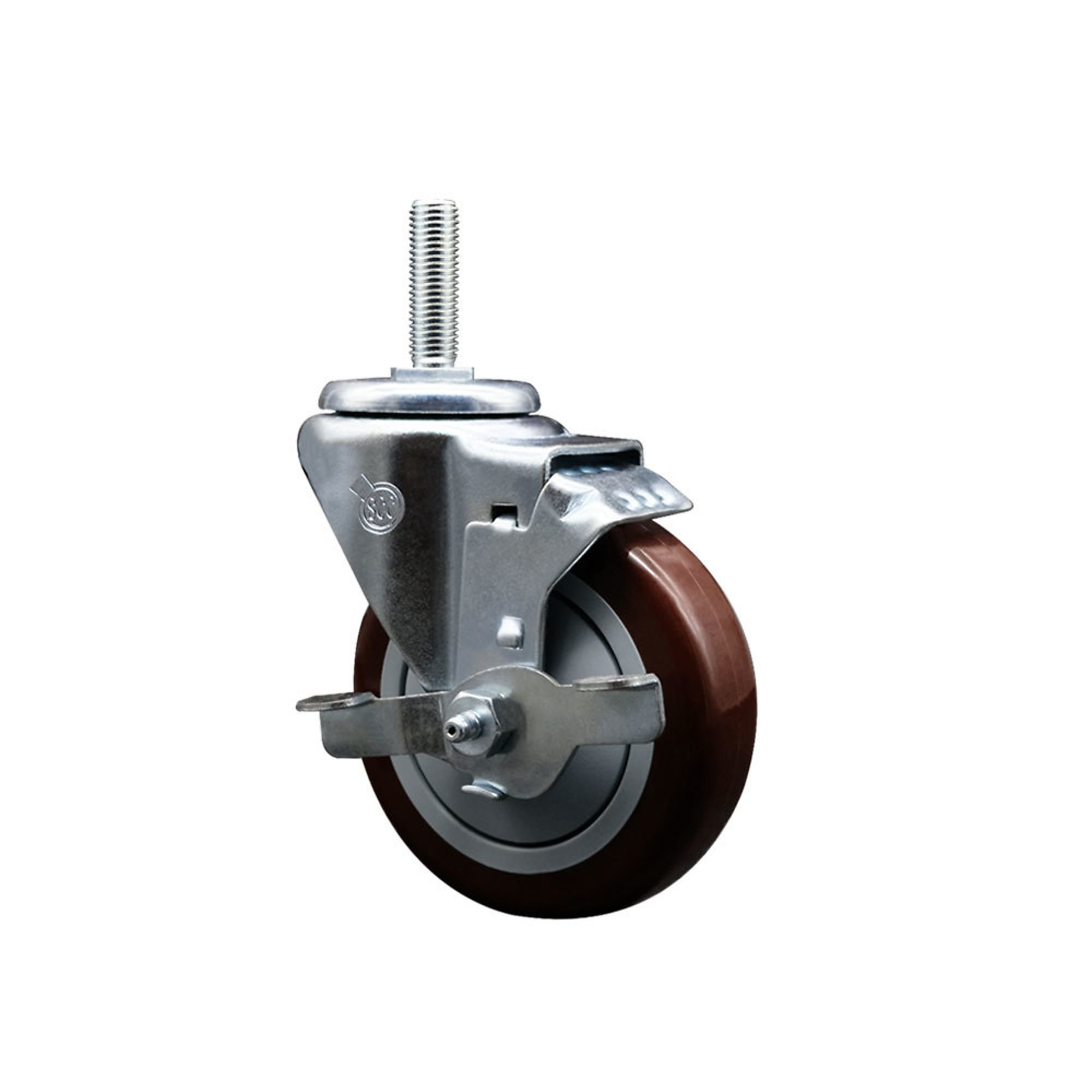 Service Caster, 4Inch x 1 1/4Inch Stem Caster, Wheel Diameter 4 in, Caster Type Swivel, Package (qty.) 1, Model SCC-TS20S414-PPUB-MRN-TLB-34212