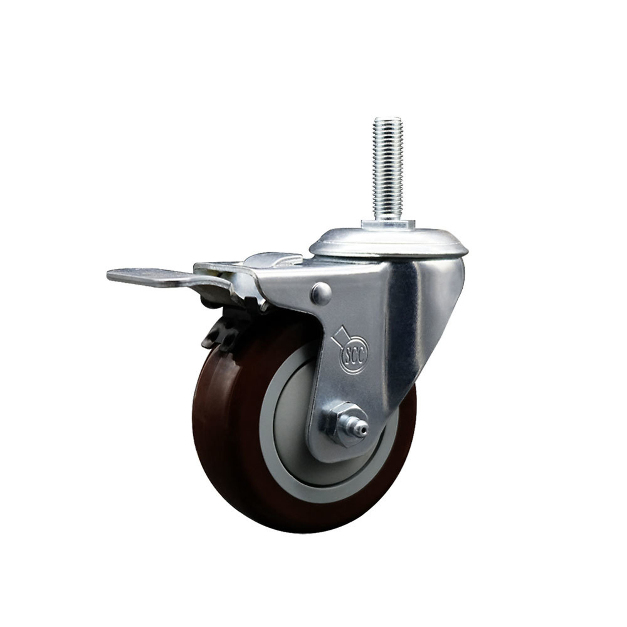 Service Caster, 4Inch x 1 1/4Inch Stem Caster, Wheel Diameter 4 in, Caster Type Swivel, Package (qty.) 1, Model SCC-TSTTL20S414-PPUB-MRN-34212