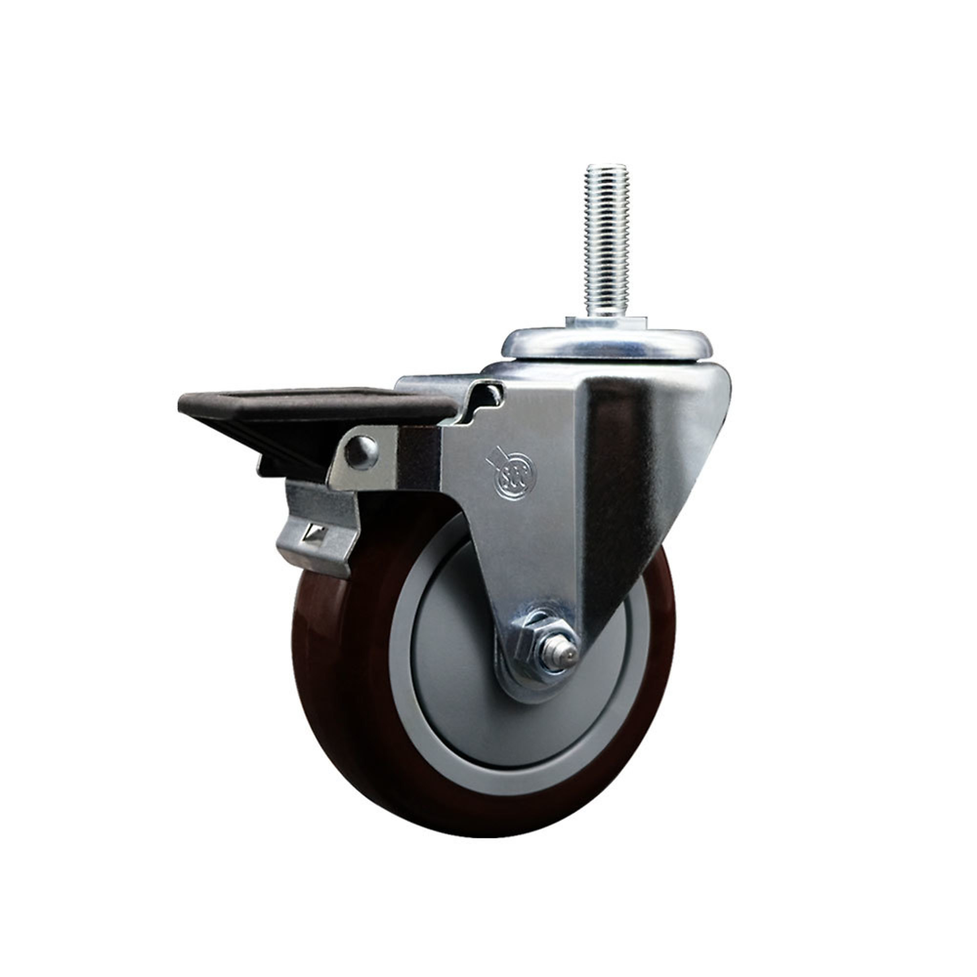 Service Caster, 5Inch x 1 1/4Inch Stem Caster, Wheel Diameter 5 in, Caster Type Swivel, Package (qty.) 1, Model SCC-TS20S514-PPUB-MRN-PLB-34212