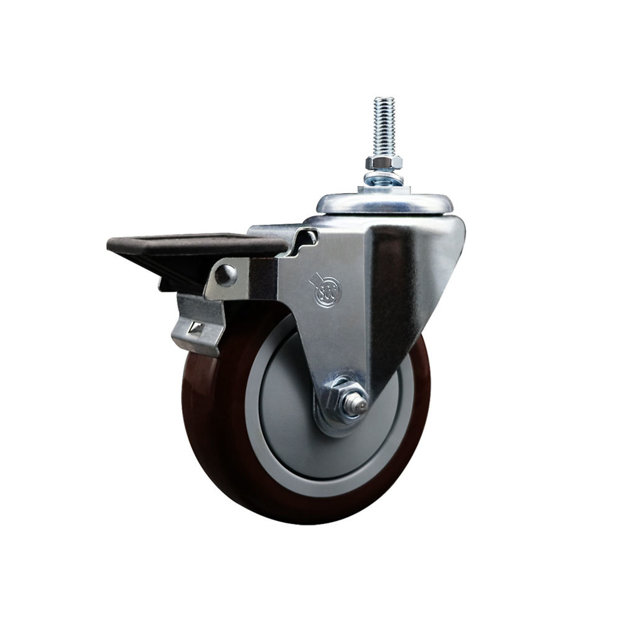 Service Caster, 5Inch x 1 1/4Inch Stem Caster, Wheel Diameter 5 in, Caster Type Swivel, Package (qty.) 1, Model SCC-TS20S514-PPUB-MRN-PLB-381615