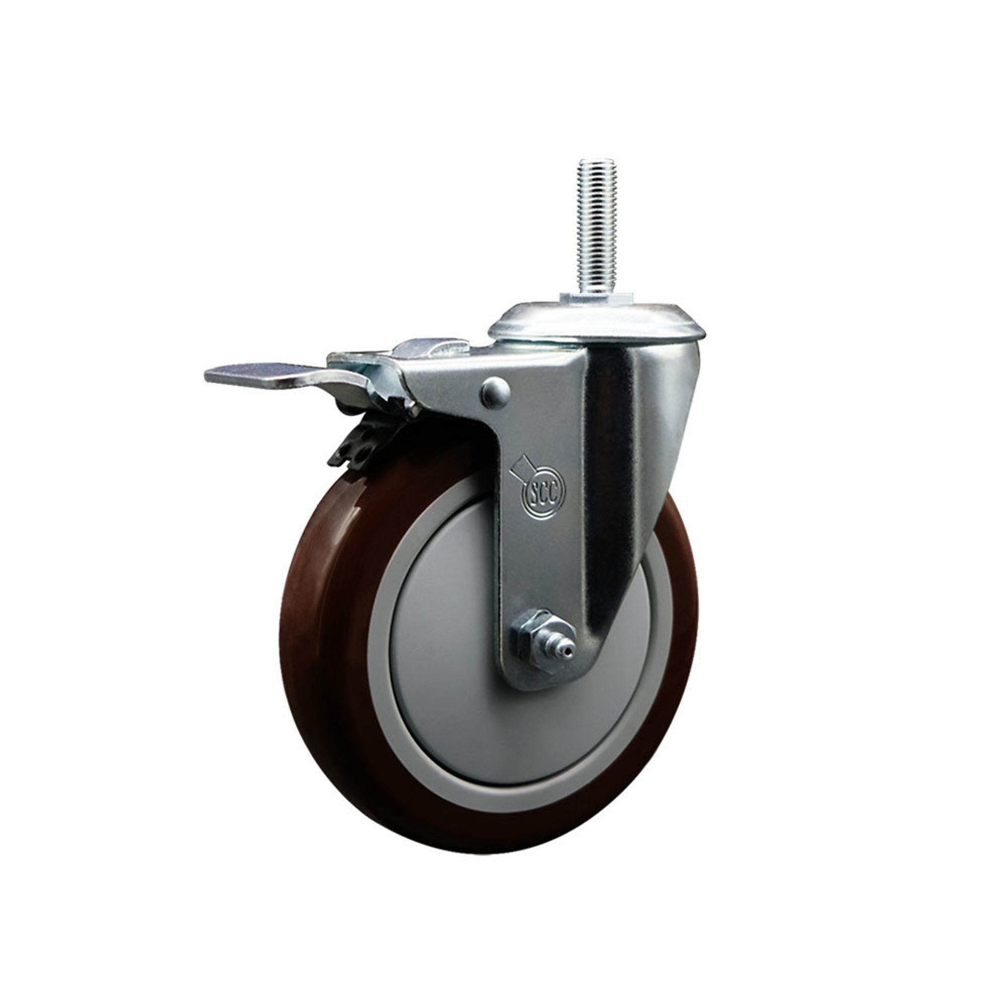 Service Caster, 5Inch x 1 1/4Inch Stem Caster, Wheel Diameter 5 in, Caster Type Swivel, Package (qty.) 1, Model SCC-TSTTL20S514-PPUB-MRN-58212