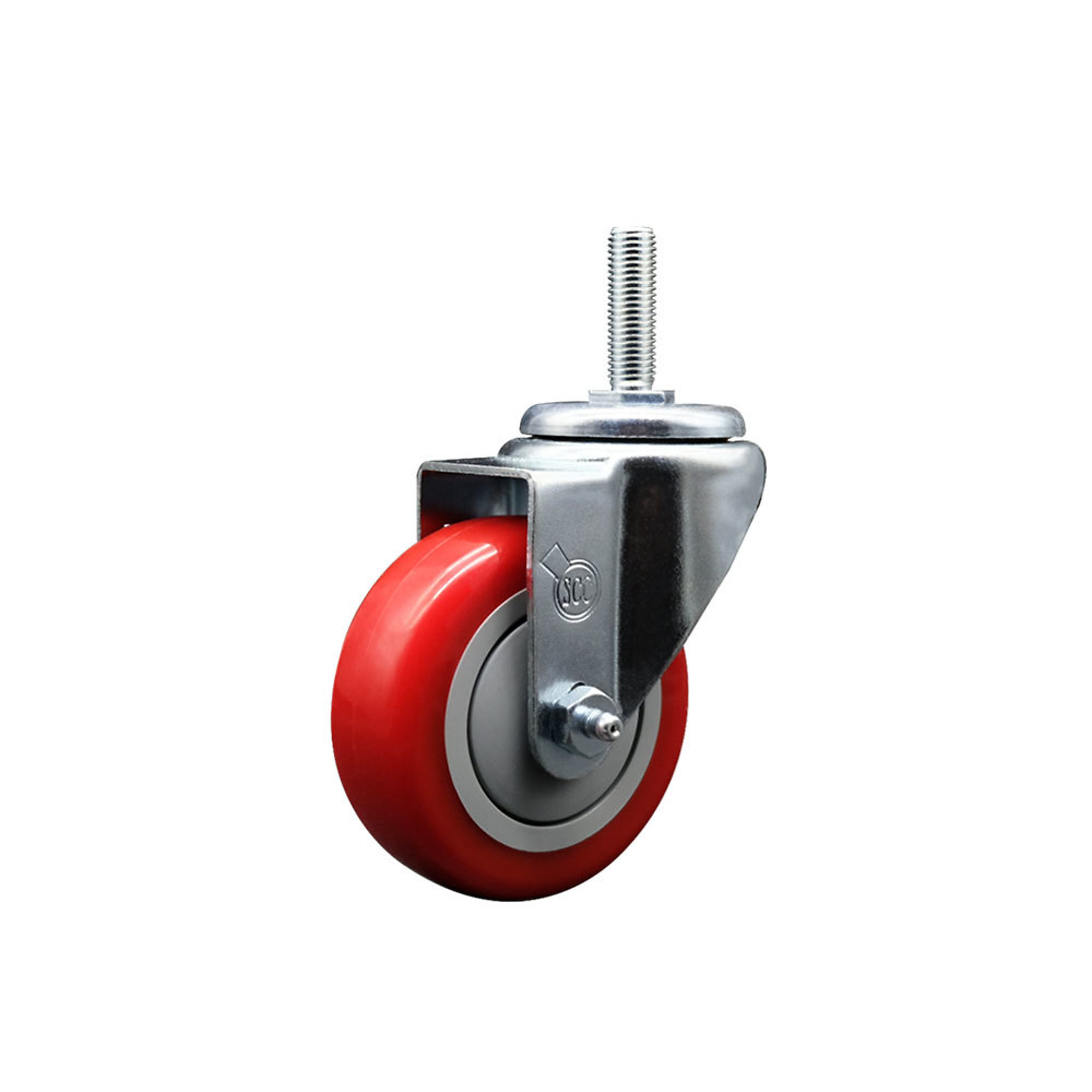 Service Caster, 3 1/2Inch x 1 1/4Inch Stem Caster, Wheel Diameter 3.5 in, Caster Type Swivel, Package (qty.) 1, Model SCC-TS20S3514-PPUB-RED-34212