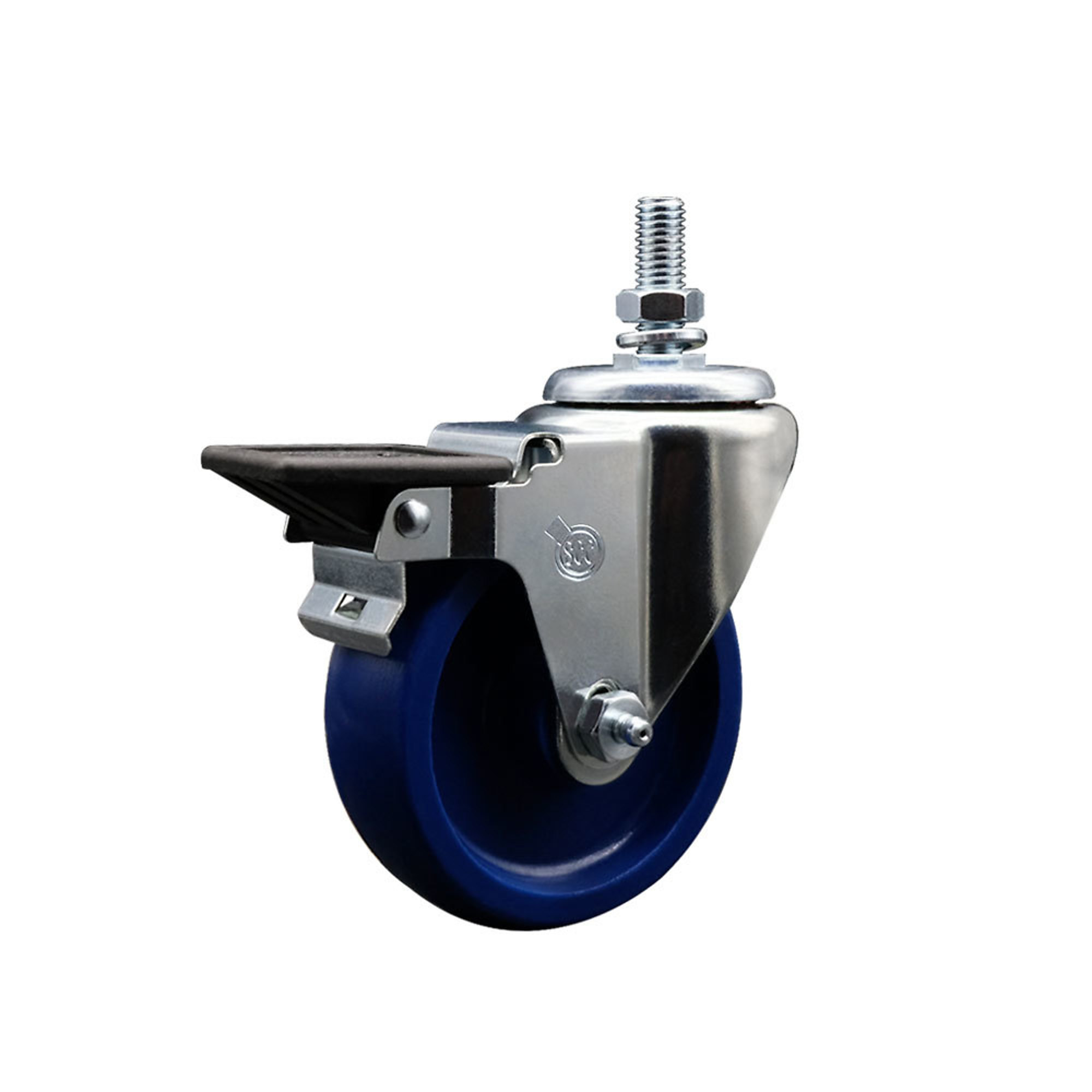 Service Caster, 4Inch x 1 1/4Inch Stem Caster, Wheel Diameter 4 in, Caster Type Swivel, Package (qty.) 1, Model SCC-TS20S414-SPUS-PLB-121315