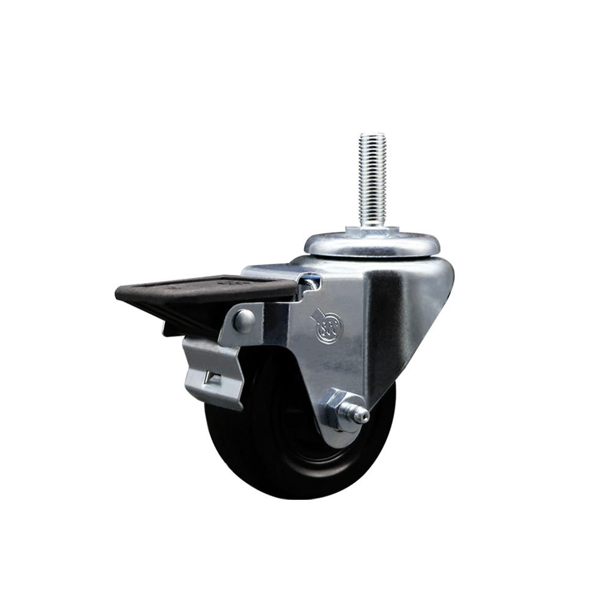 Service Caster, 3Inch x 1 1/4Inch Stem Caster, Wheel Diameter 3 in, Caster Type Swivel, Package (qty.) 1, Model SCC-TS20S314-SRS-PLB-34212