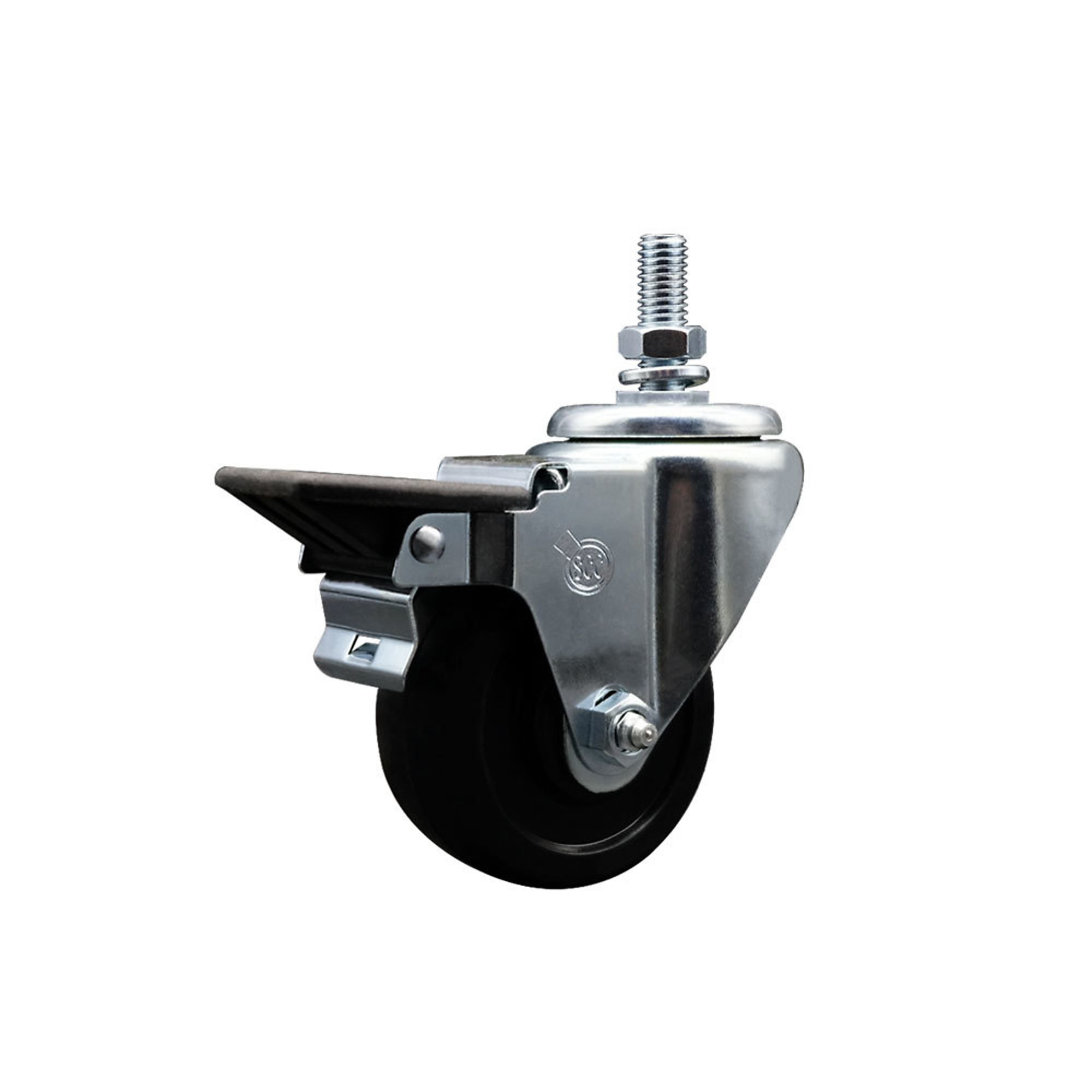 Service Caster, 3Inch x 1 1/4Inch Stem Caster, Wheel Diameter 3 in, Caster Type Swivel, Package (qty.) 1, Model SCC-TS20S314-SRS-PLB-121315