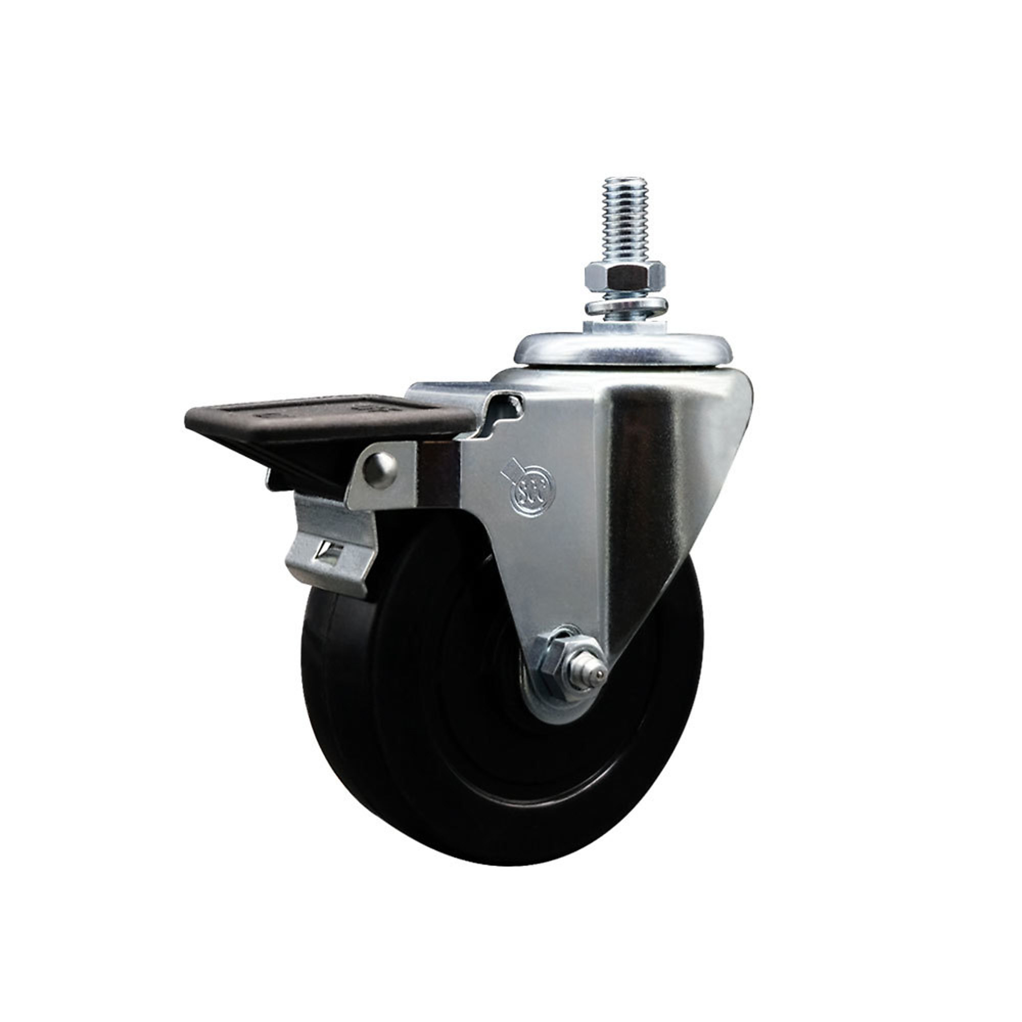 Service Caster, 4Inch x 1 1/4Inch Stem Caster, Wheel Diameter 4 in, Caster Type Swivel, Package (qty.) 1, Model SCC-TS20S414-SRS-PLB-121315