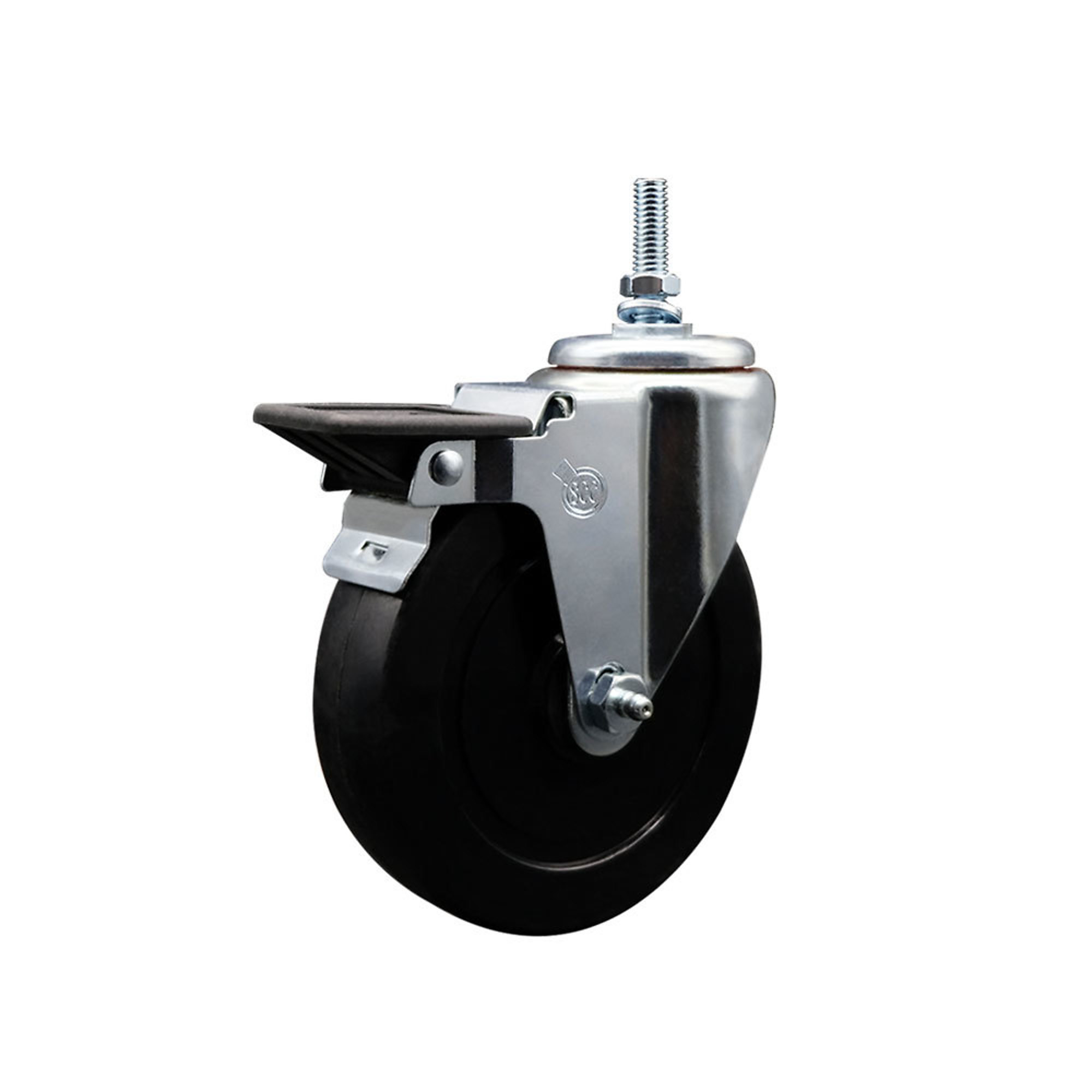 Service Caster, 5Inch x 1 1/4Inch Stem Caster, Wheel Diameter 5 in, Caster Type Swivel, Package (qty.) 1, Model SCC-TS20S514-SRS-PLB-381615